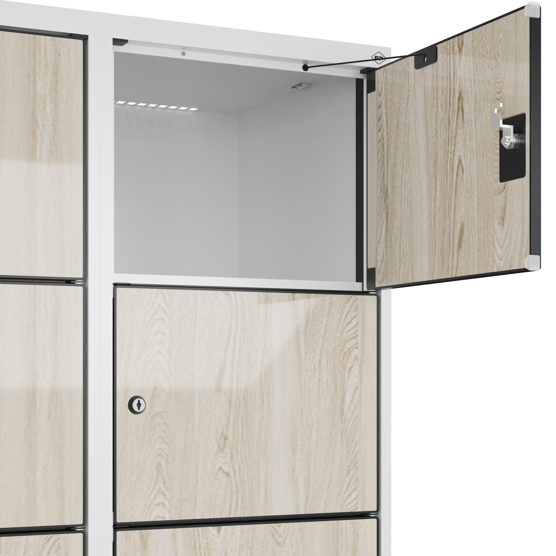C+P Schlie�fachschrank Evolo PLUS, F��e, 18 F�cher, 1950x1200x500mm
