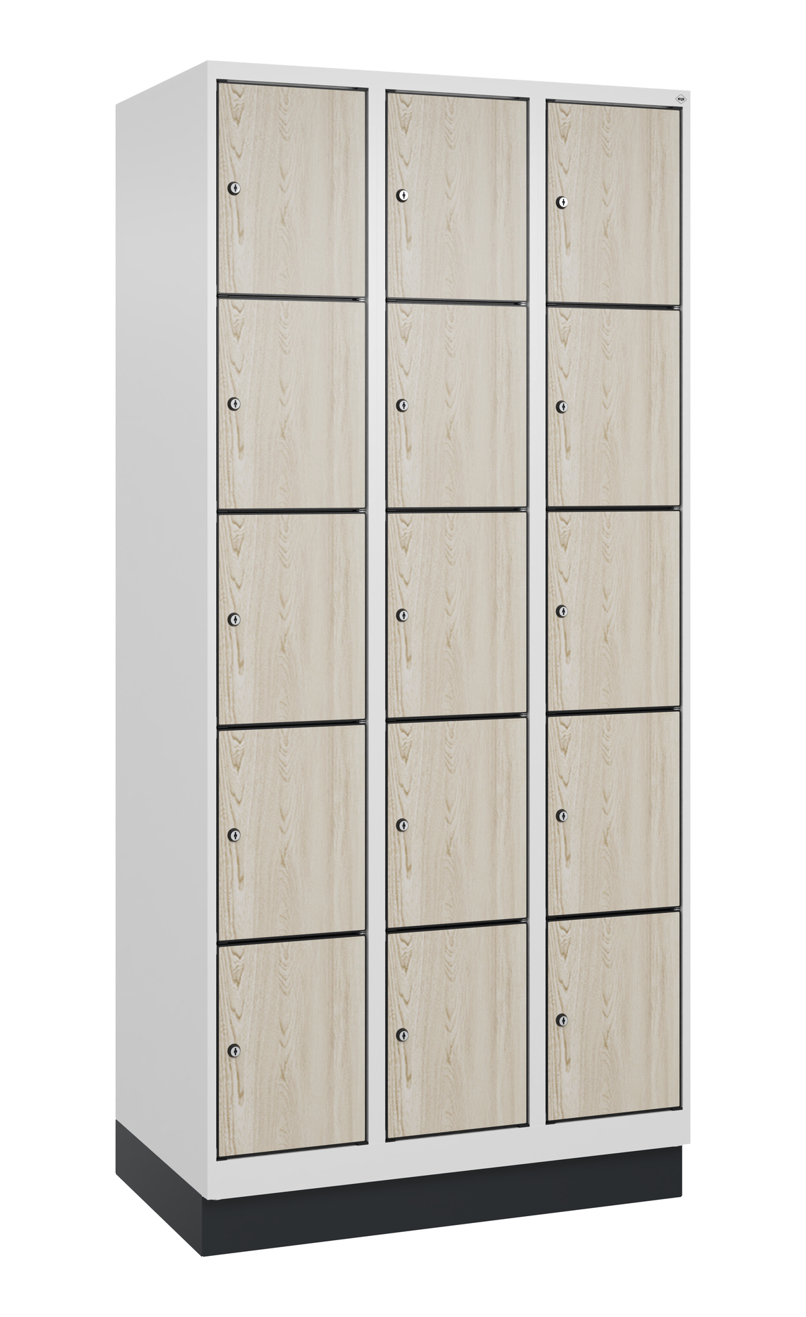 C+P Schlie�fachschrank Evolo PLUS, Sockel, 15 F�cher, 1950x900x500mm