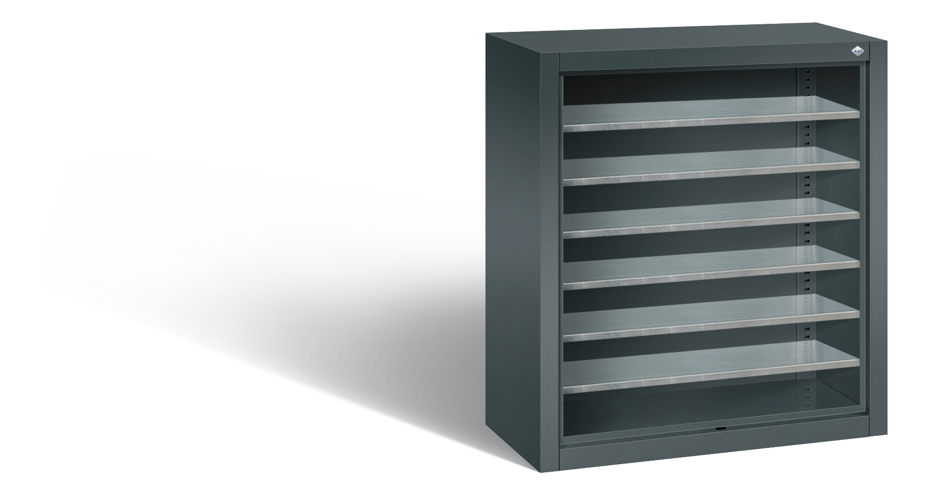 C+P Stahlregal mit Rückwand Serie 13, H830xB700xT3