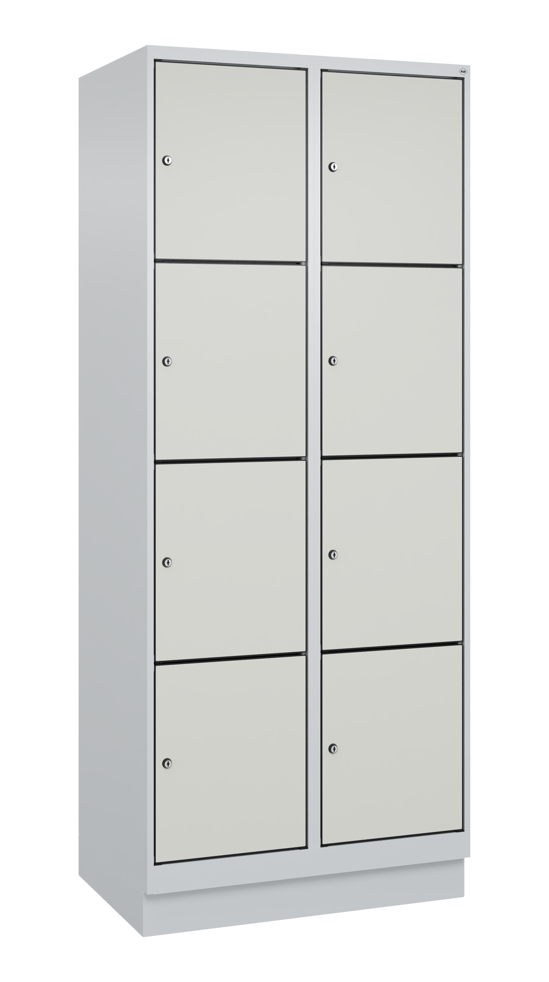 C+P Schlie�fachschrank Evolo PLUS, Sockel, 8 F�cher, 1950x800x500mm
