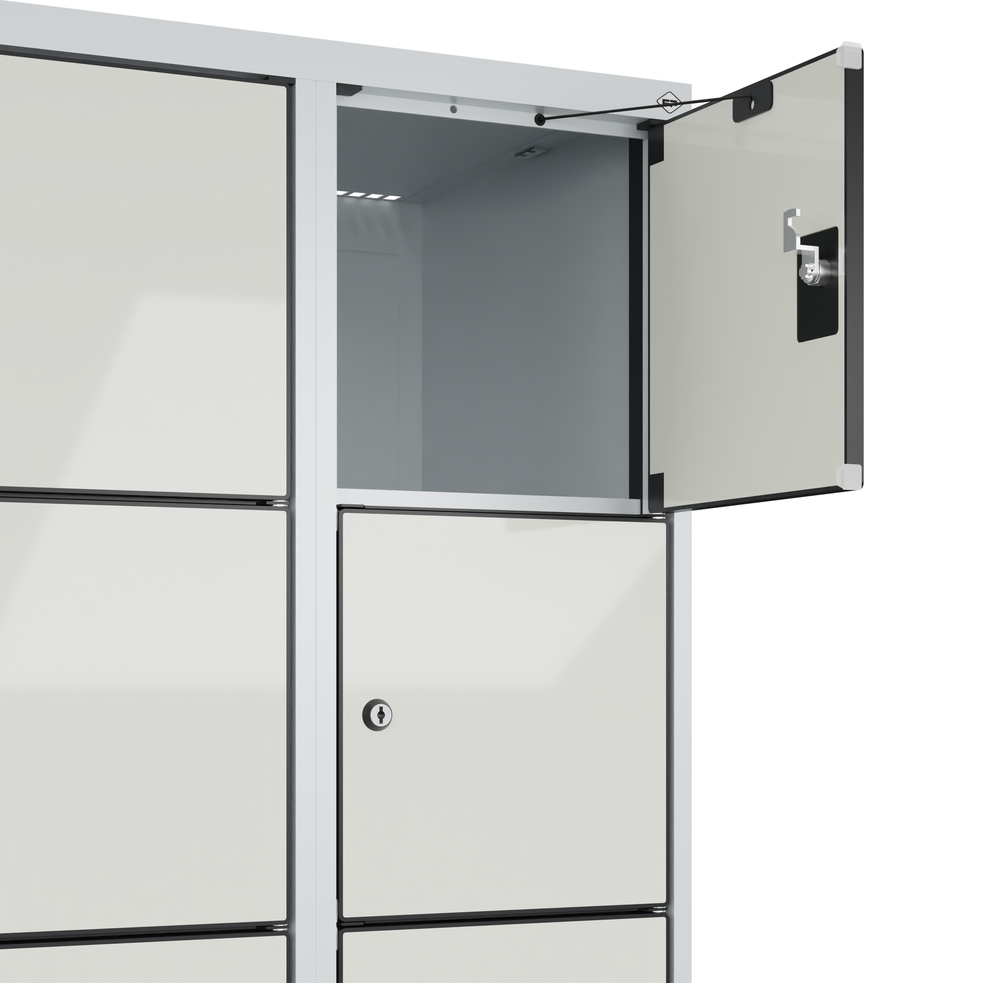 C+P Schlie�fachschrank Evolo PLUS, Sockel, 18 F�cher, 1950x900x500mm