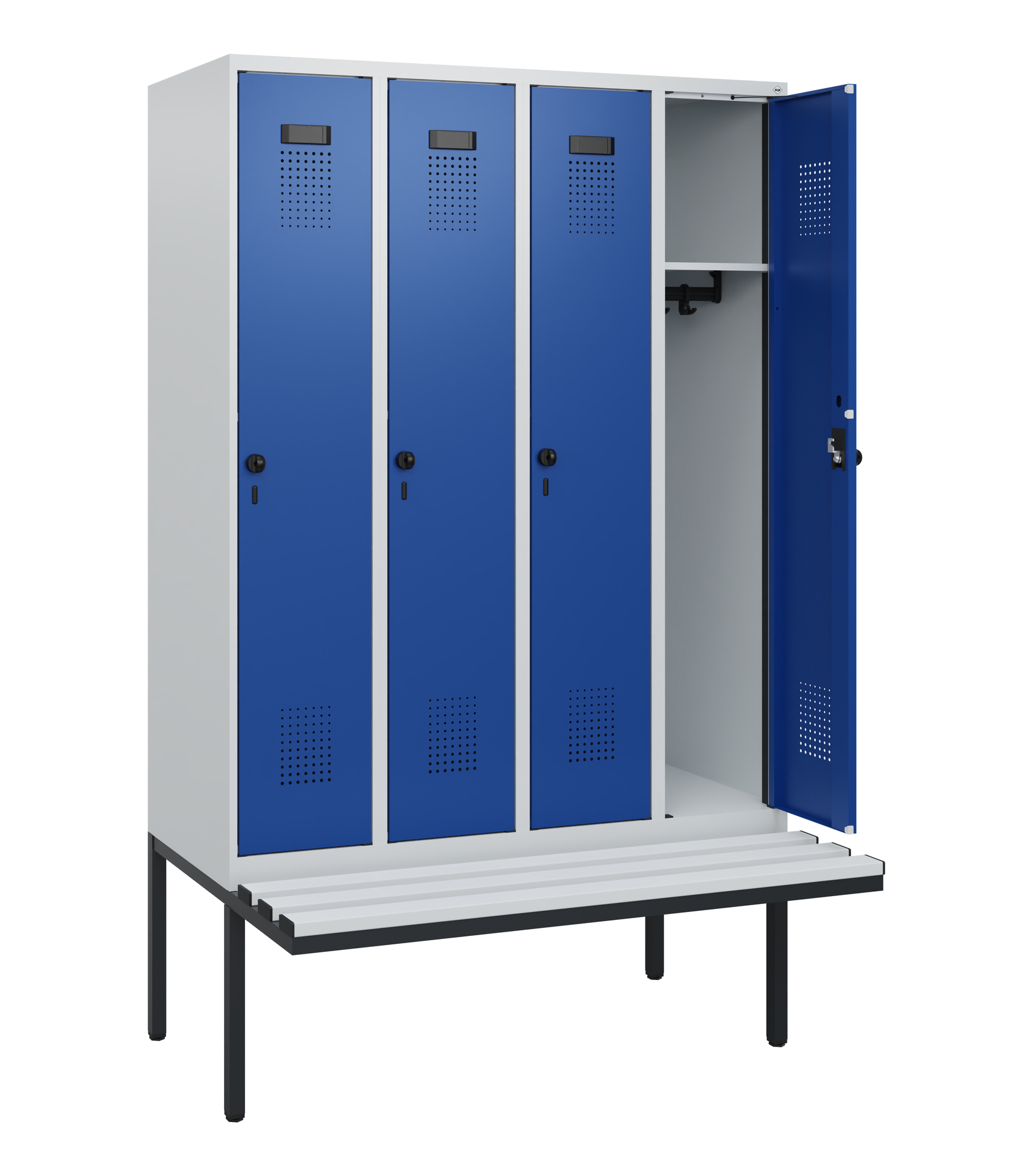 C+P Spind Evolo PLUS, Bank, 4 Abteile, 1950x1200x8