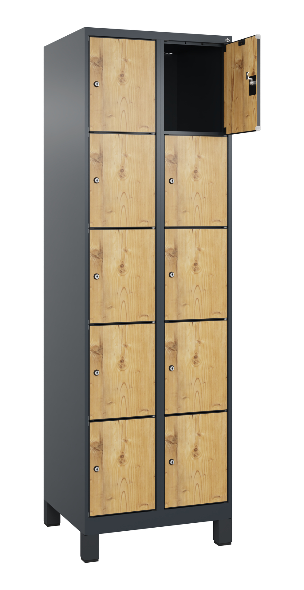 C+P Schlie�fachschrank Evolo PLUS, F��e, 10 F�cher, 1950x600x500mm