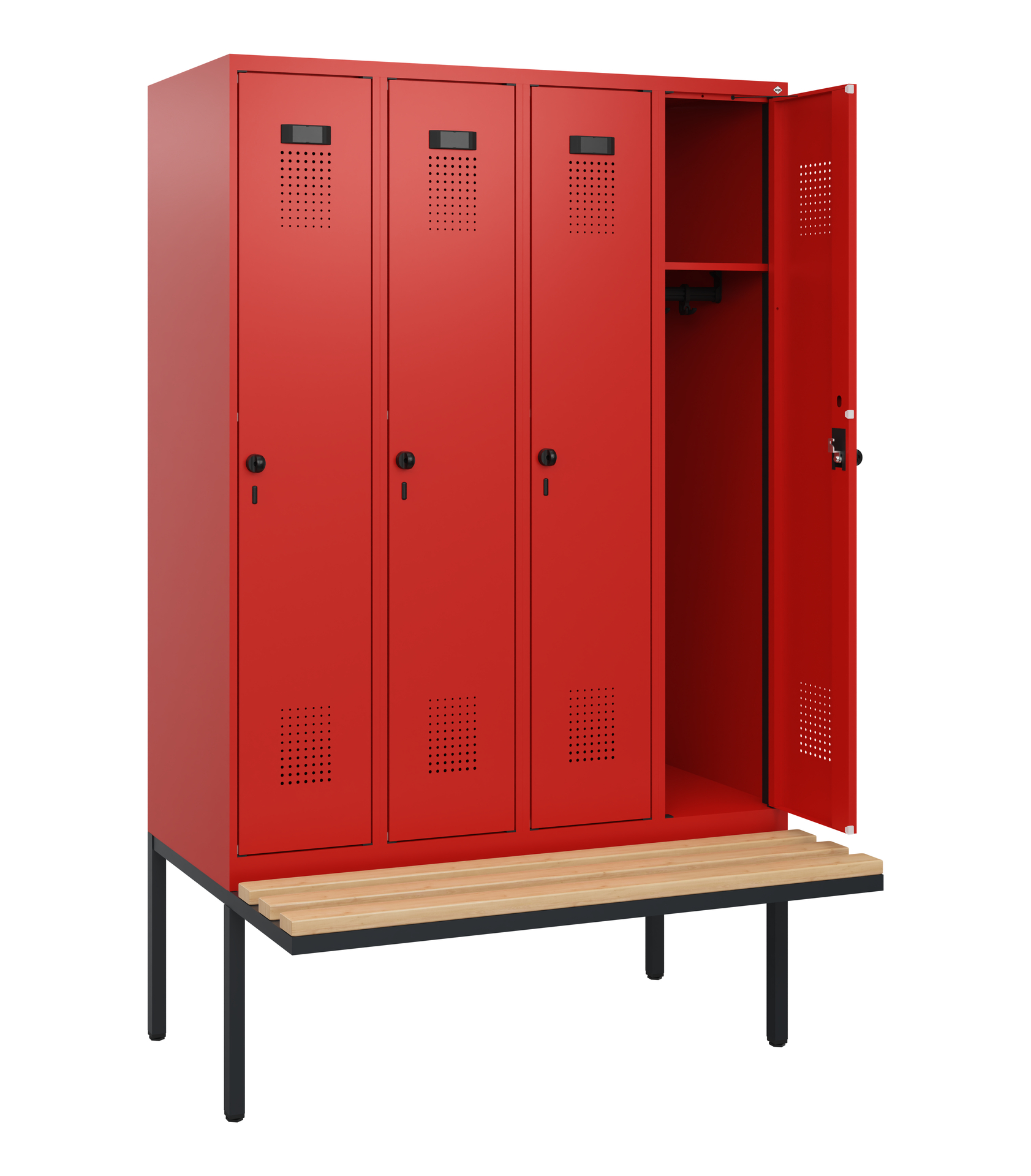 C+P Spind Evolo PLUS, Bank, 4 Abteile, 1950x1200x8