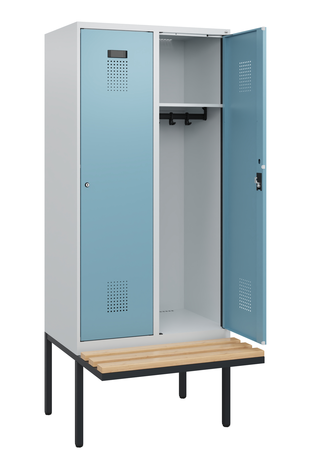 C+P Spind Evolo PLUS, Bank, 2 Abteile, 1950x800x81