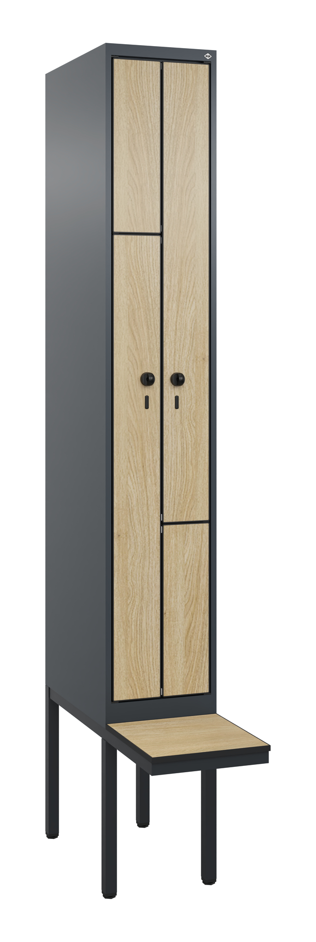 C+P Z-Spind Evolo PLUS, Bank, 2 F�cher, 2120x300x815mm