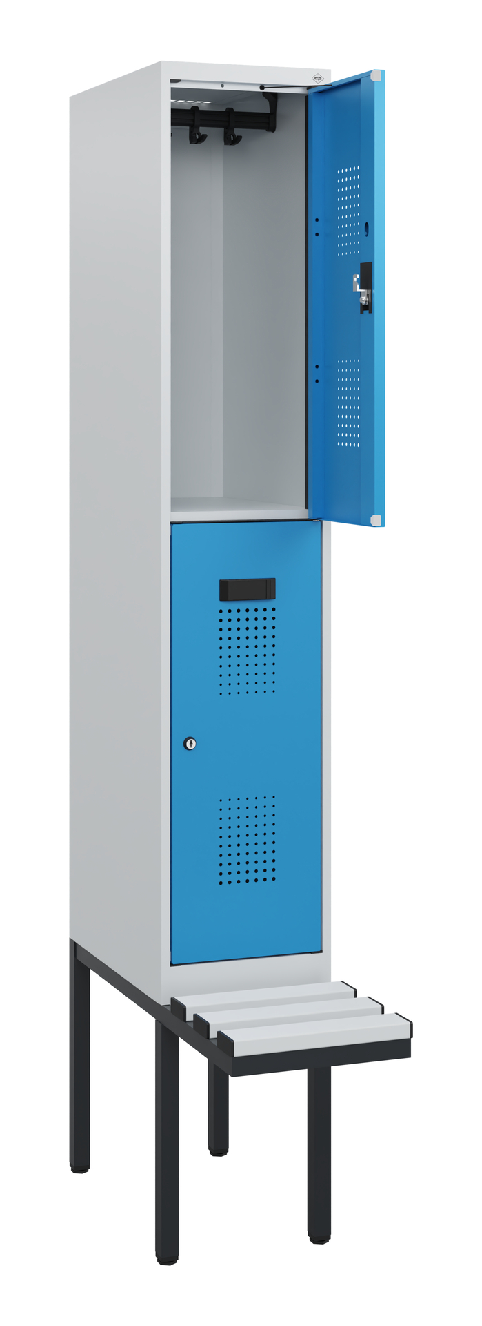C+P Doppelstock-Spind Evolo PLUS, Bank, 2 Fächer, 