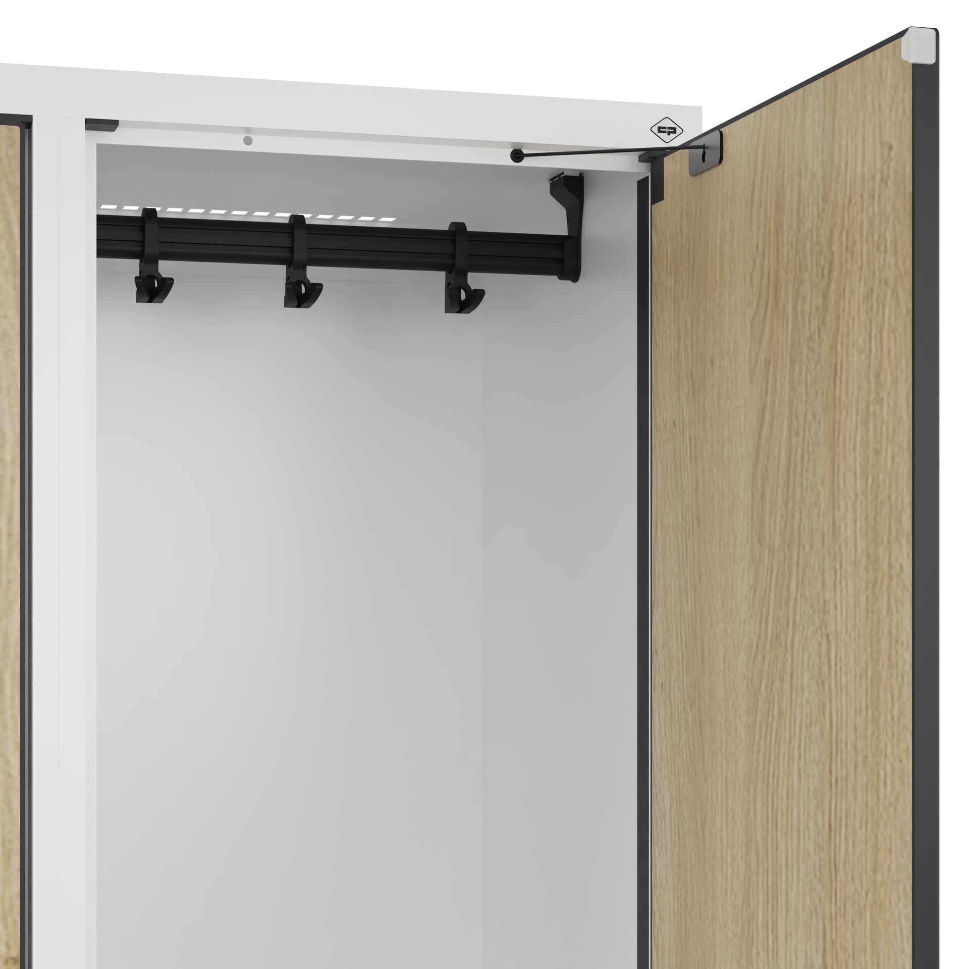 C+P Doppelst�ckiger Schulspind Evolo PLUS, 2 F�cher, 1530x400x500mm