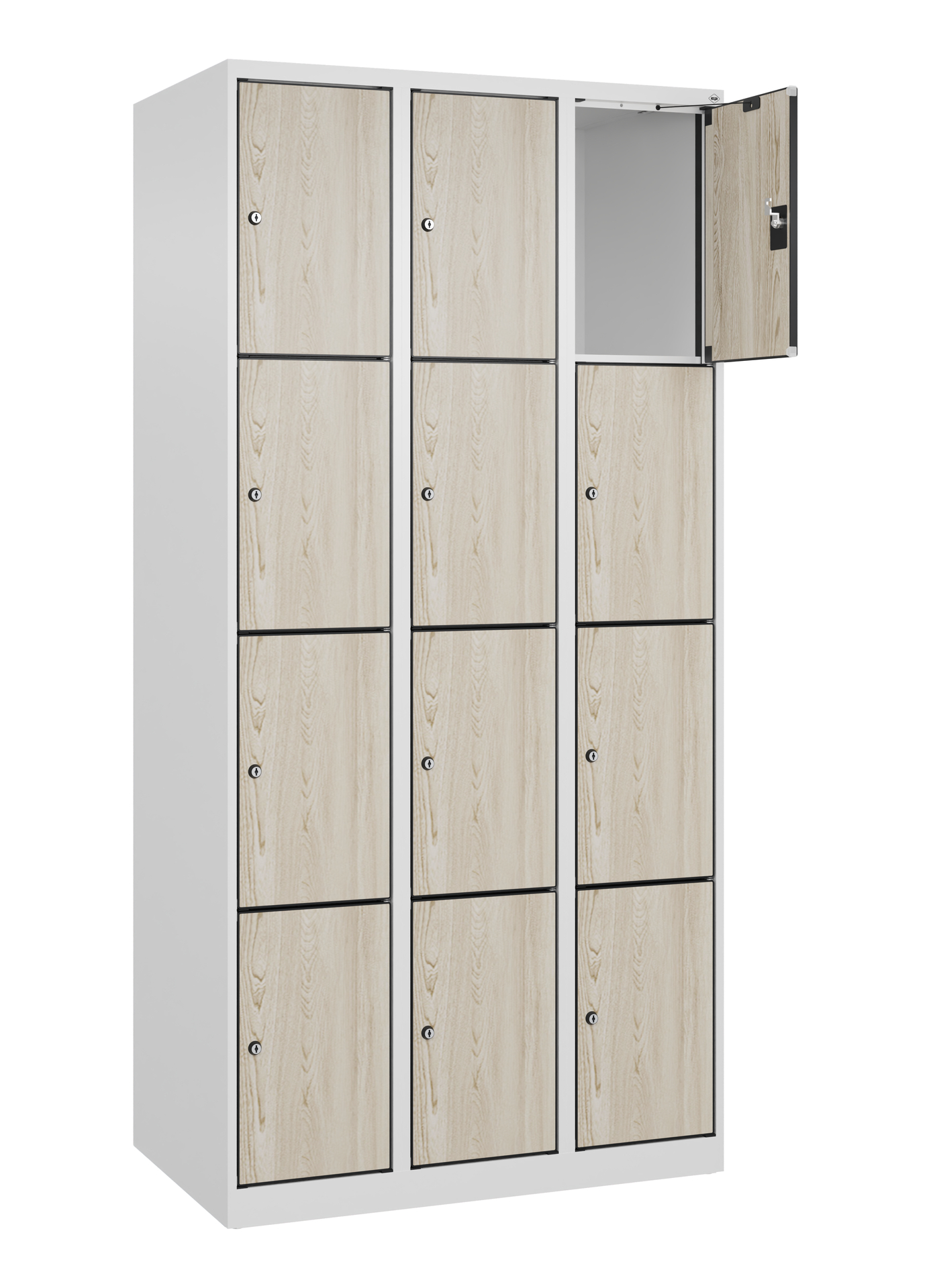C+P Schlie�fachschrank Evolo PLUS, 12 F�cher, 1850x900x500mm