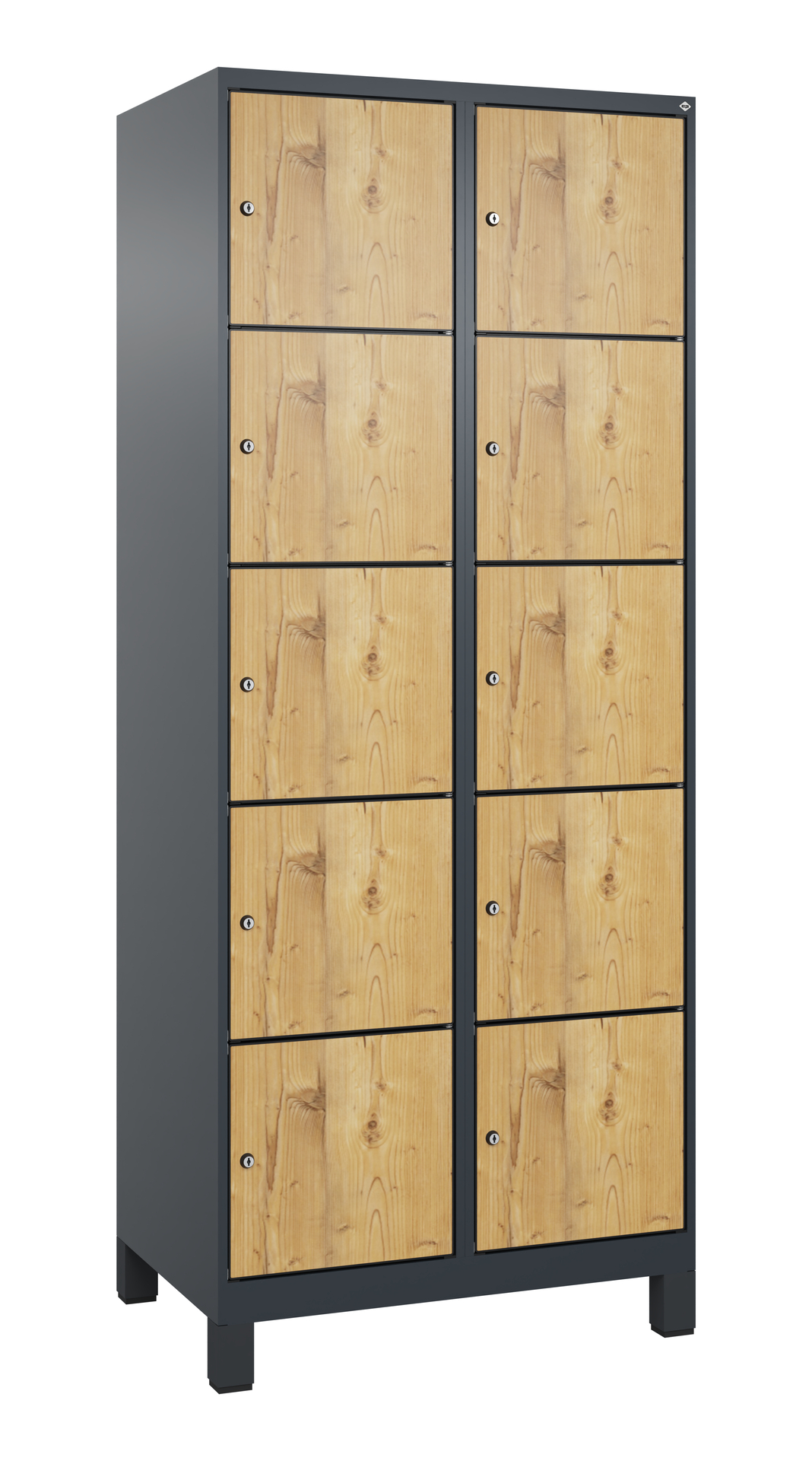 C+P Schlie�fachschrank Evolo PLUS, F��e, 10 F�cher, 1950x800x500mm
