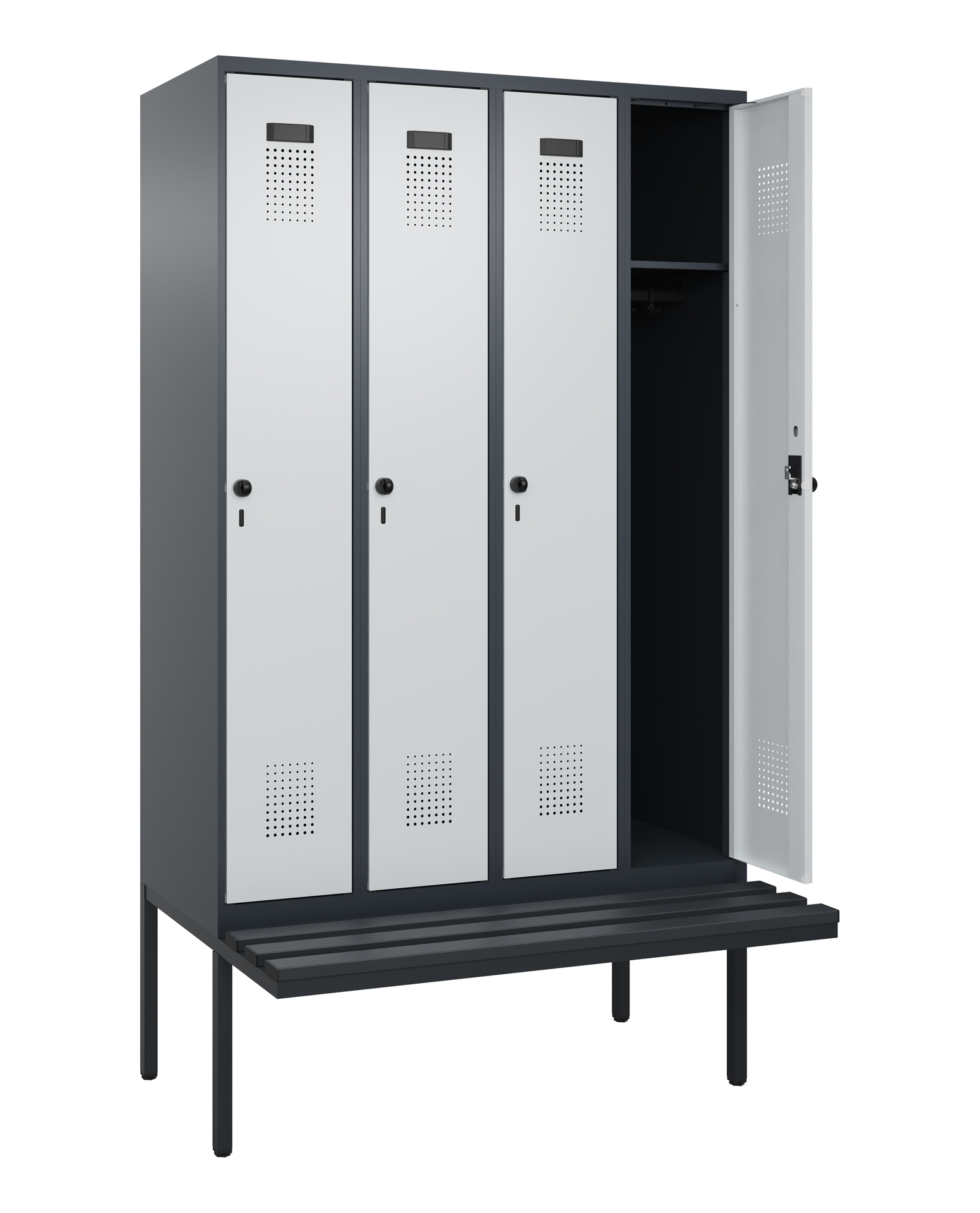 C+P Spind Evolo PLUS, Bank, 4 Abteile, 2120x1200x8