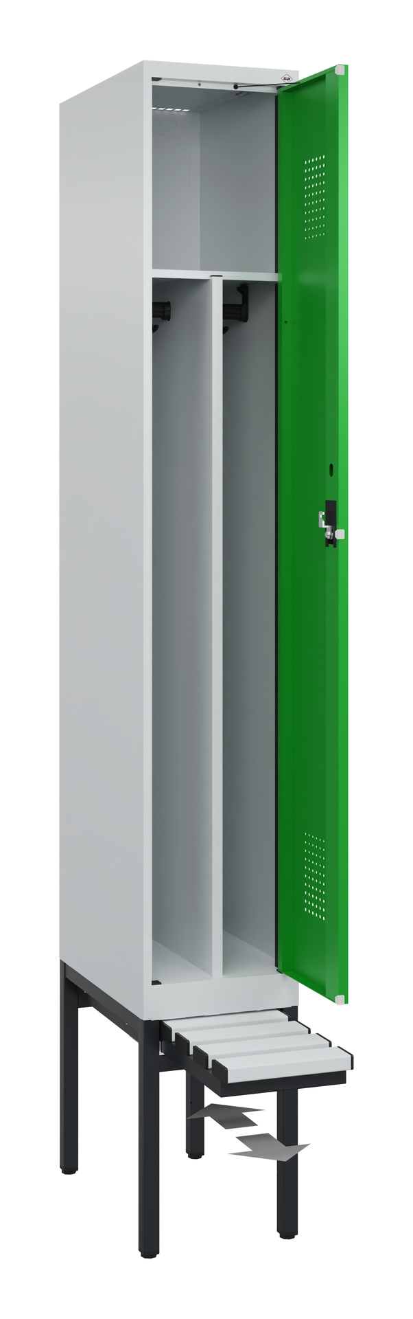 C+P Spind Evolo PLUS, Bank, 1 Abteil, 2120x300x815mm