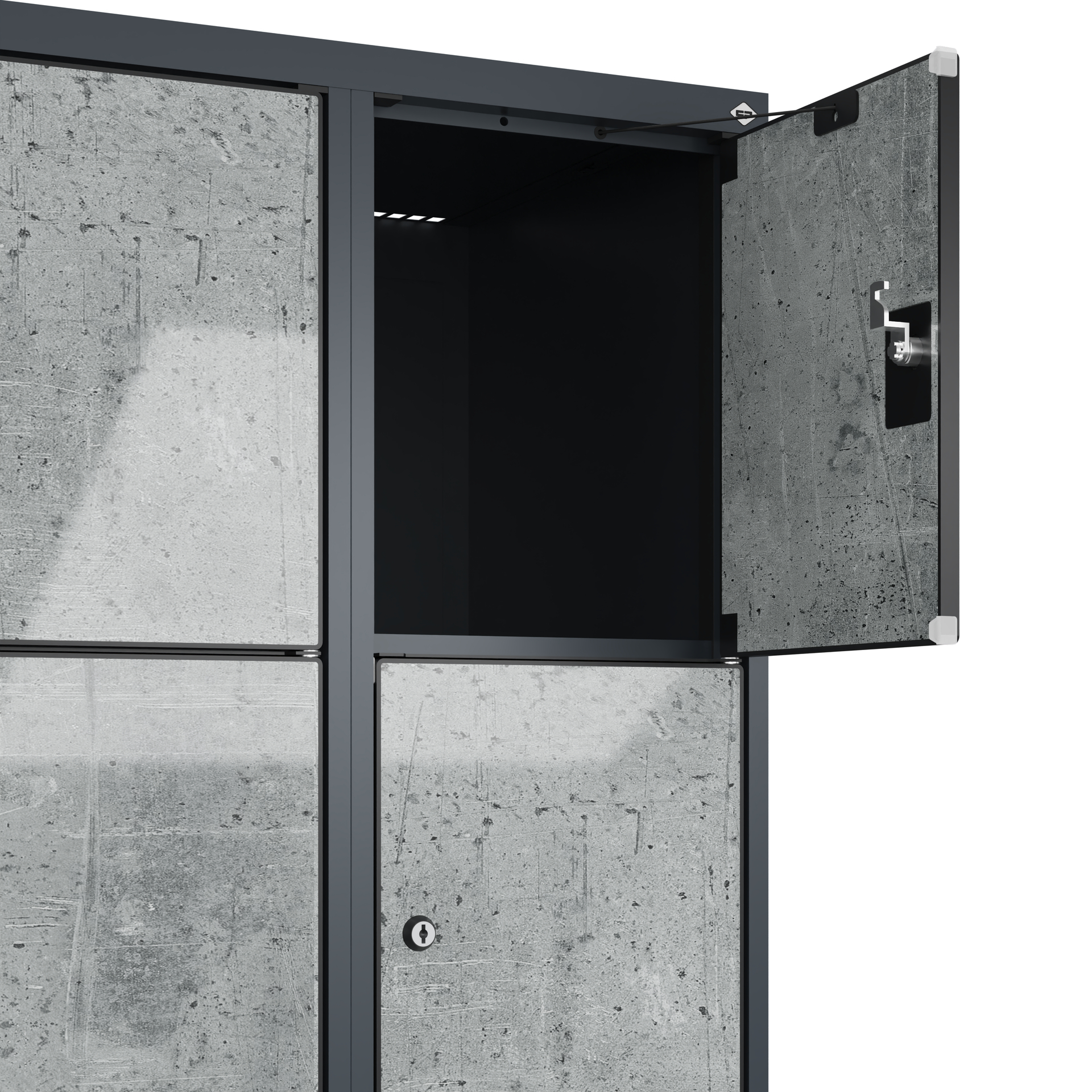 C+P Schlie�fachschrank Evolo PLUS, Sockel, 15 F�cher, 1950x900x500mm