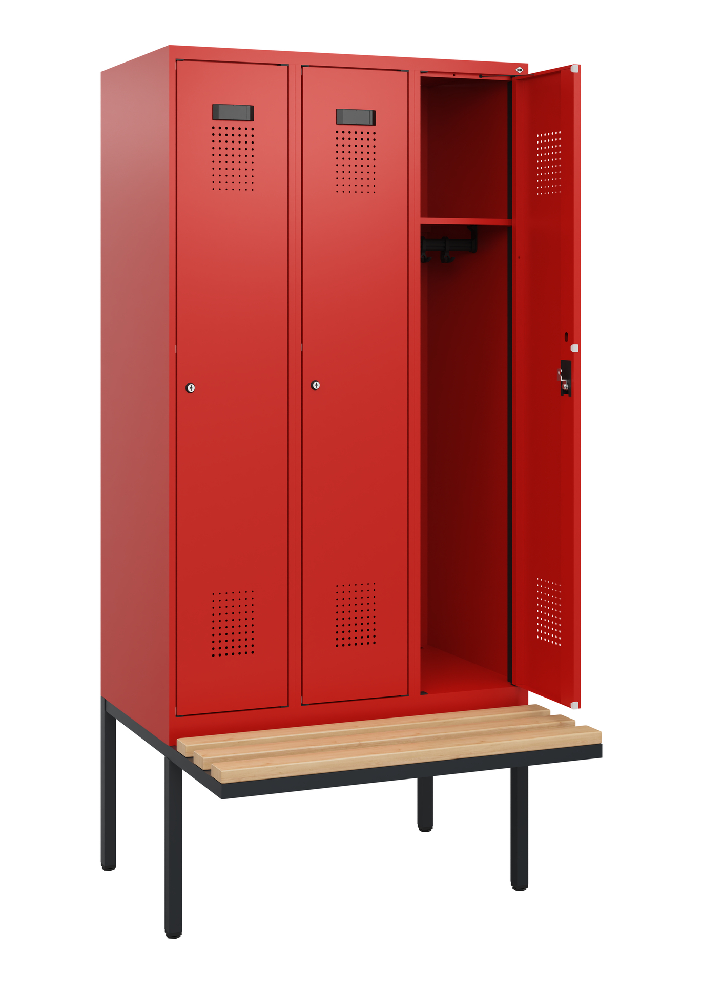 C+P Spind Evolo PLUS, Bank, 3 Abteile, 1950x900x81
