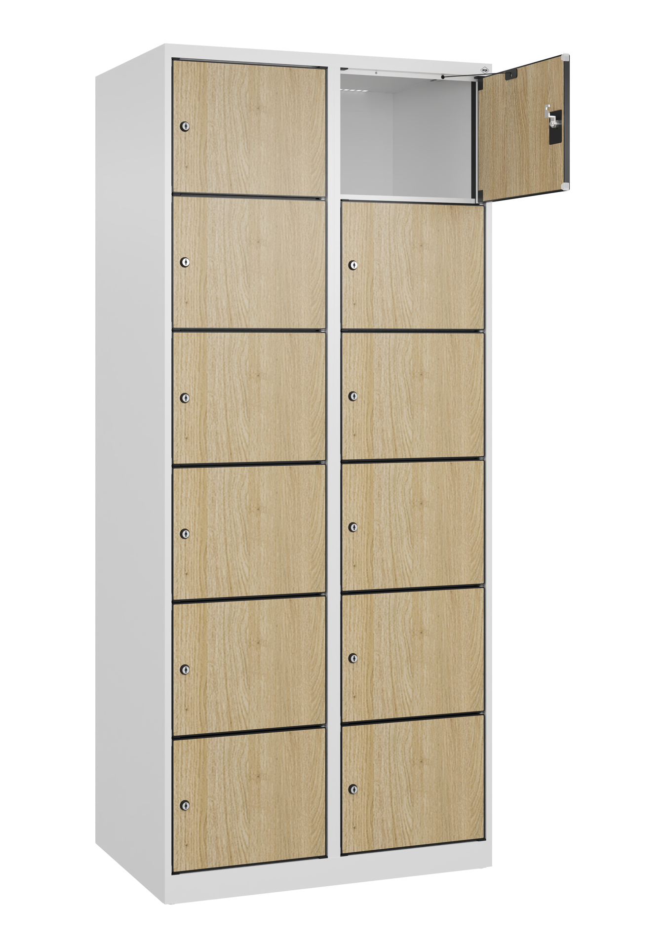 C+P Schlie�fachschrank Evolo PLUS, 12 F�cher, 1850x800x500mm