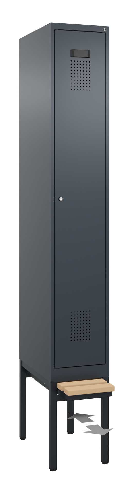 C+P Spind Evolo PLUS, Bank, 1 Abteil, 2120x300x815mm