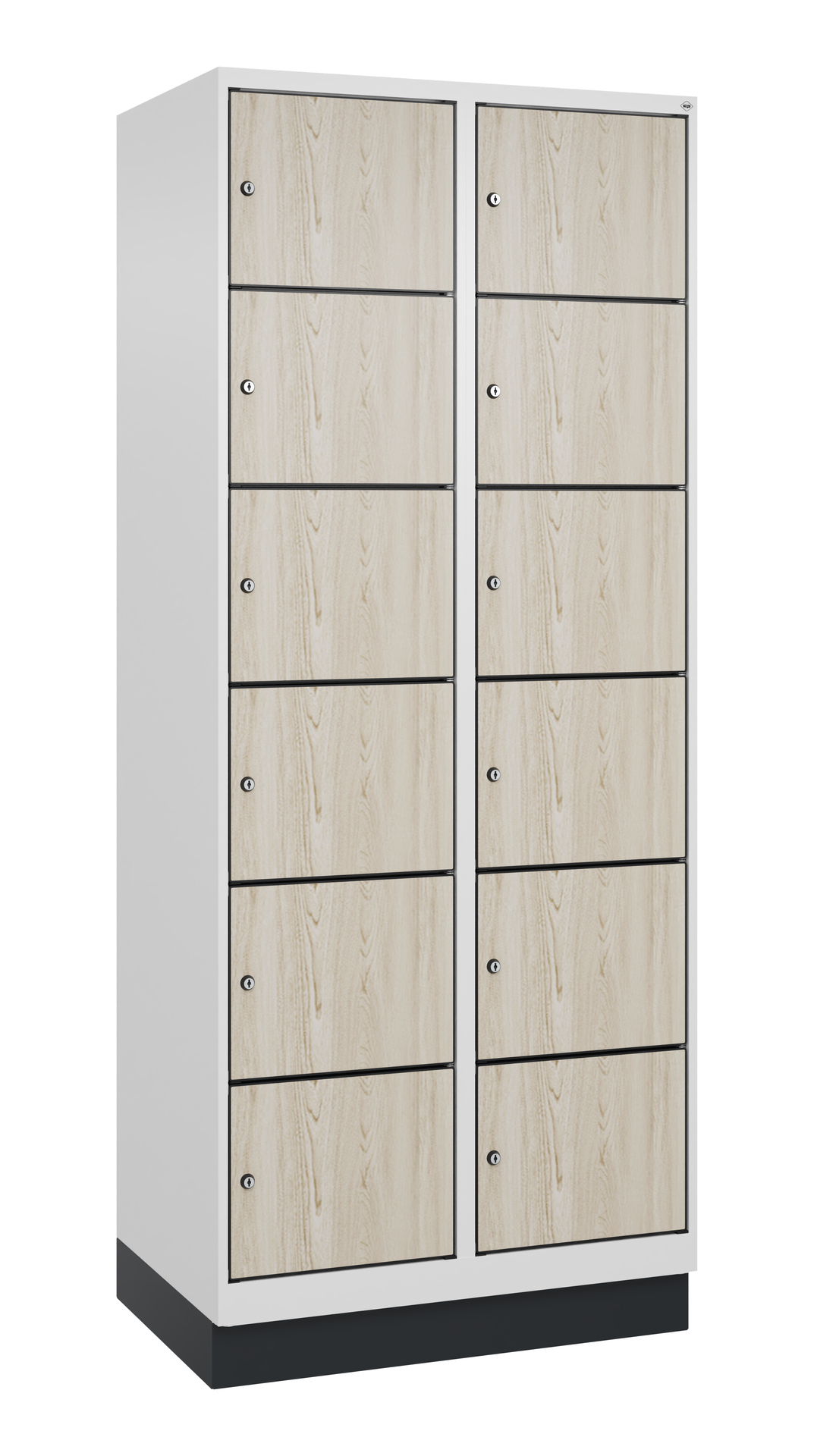 C+P Schlie�fachschrank Evolo PLUS, Sockel, 12 F�cher, 1950x800x500mm