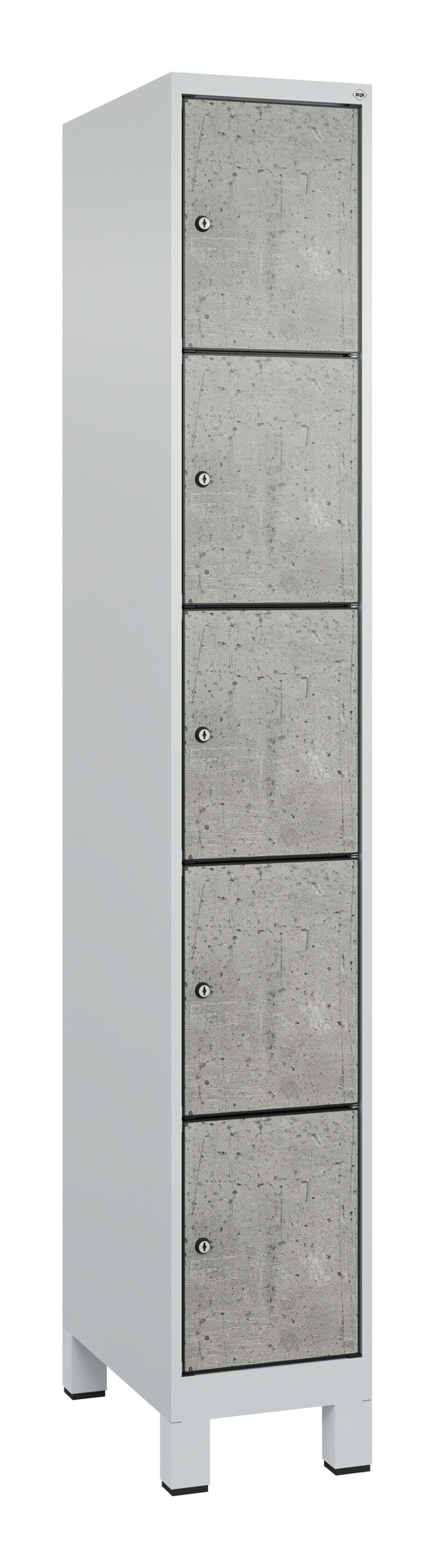 C+P Schlie�fachschrank Evolo PLUS, F��e, 5 F�cher, 1950x300x500mm