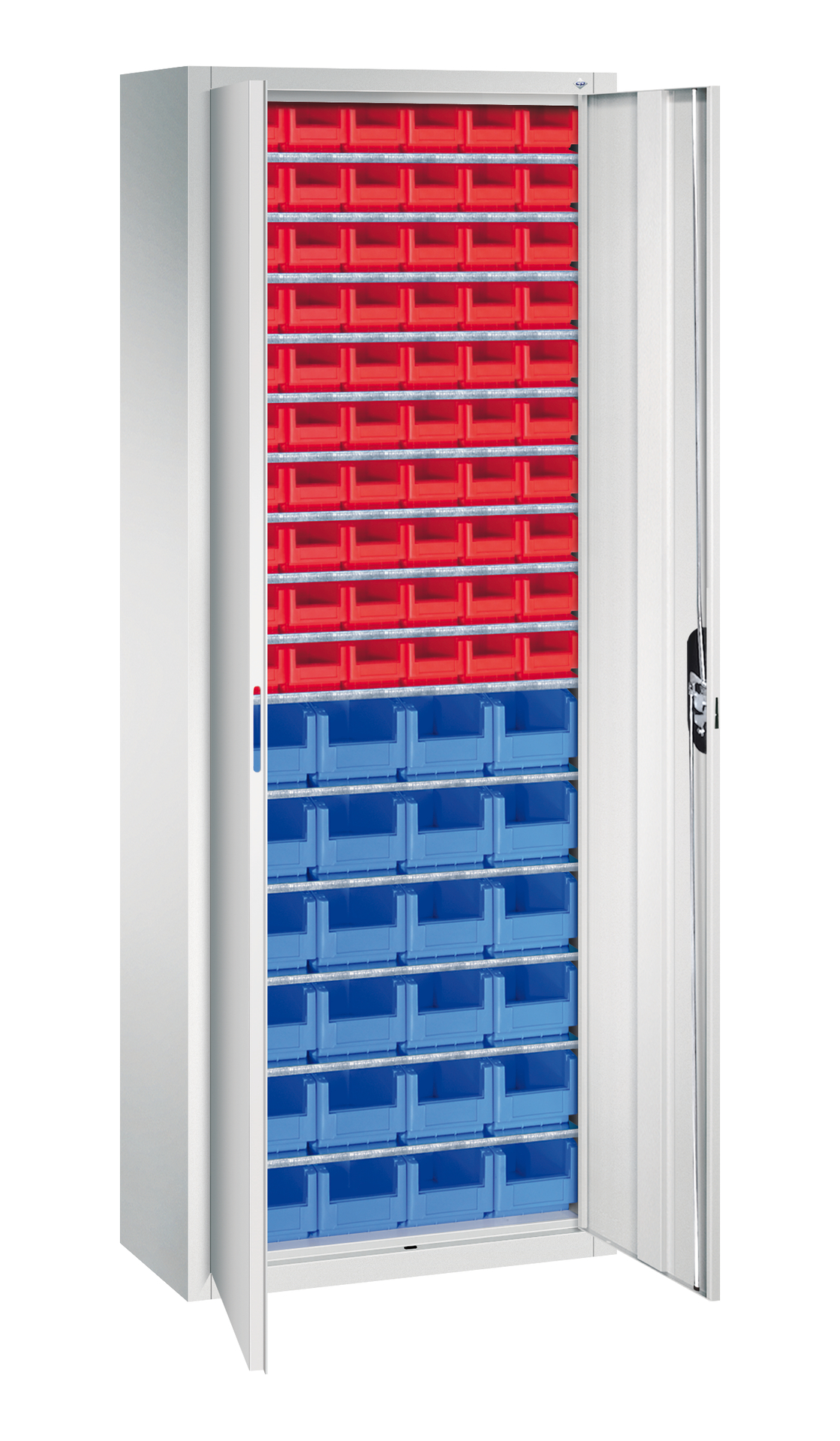 C+P Magazinschrank Serie 13, 1980x700x300mm, 7035/7035