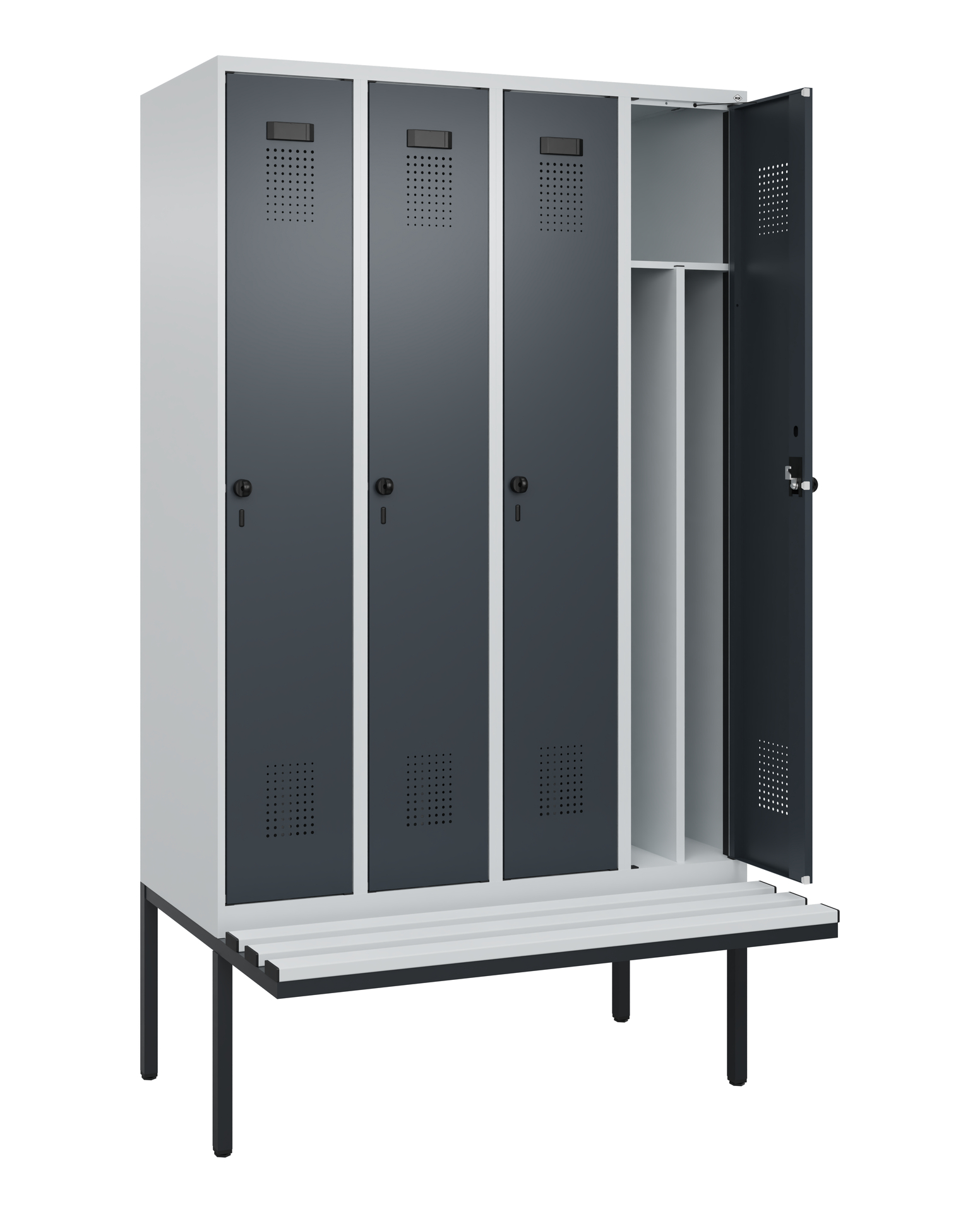 C+P Spind Evolo PLUS, Bank, 4 Abteile, 2120x1200x8