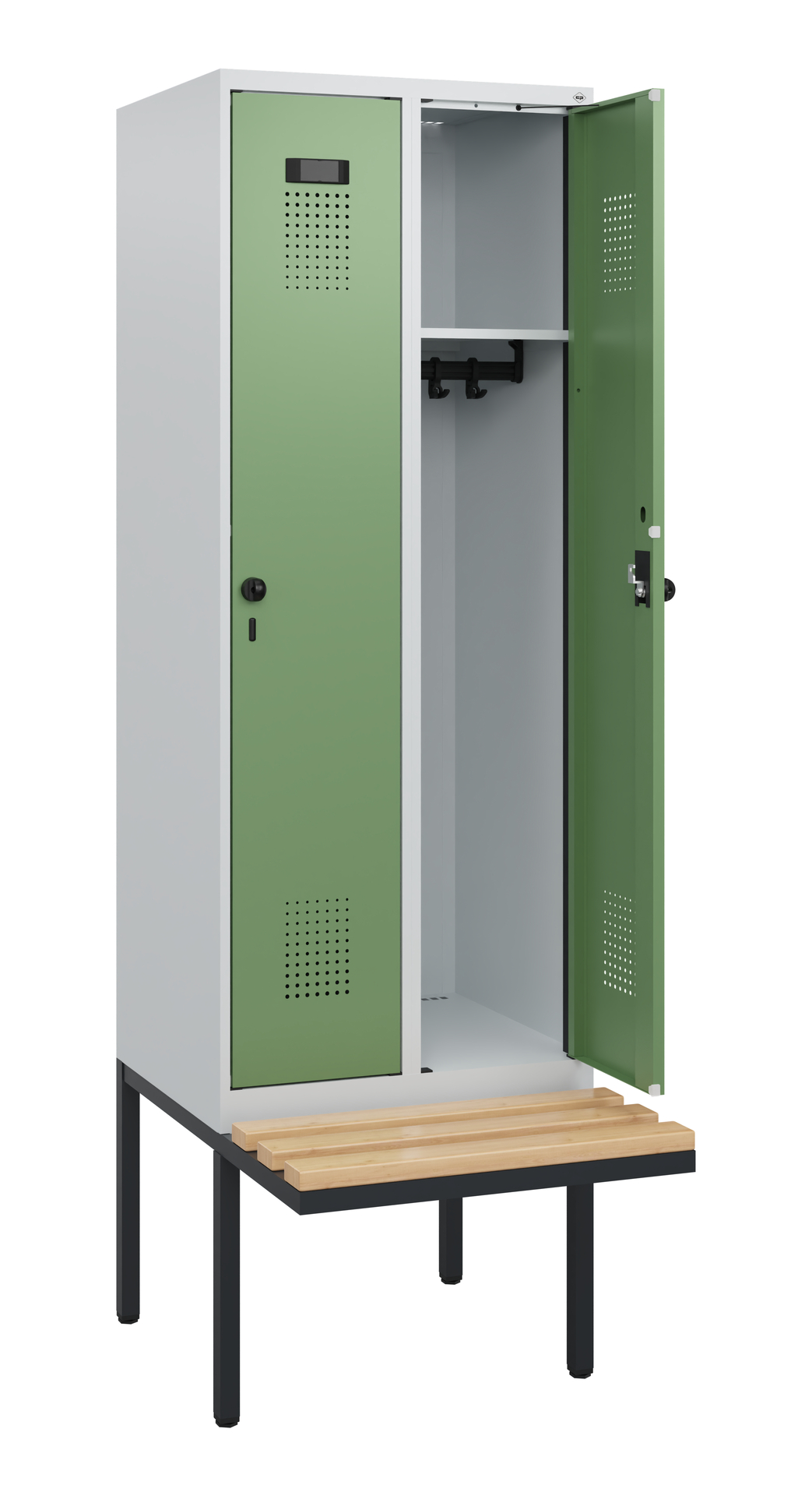 C+P Spind Evolo PLUS, Bank, 2 Abteile, 1950x600x81