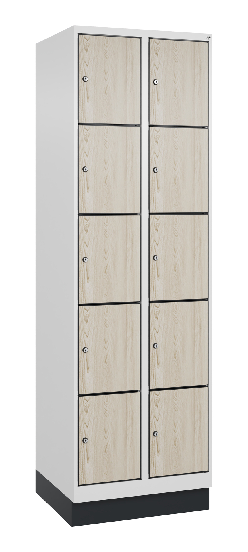 C+P Schlie�fachschrank Evolo PLUS, Sockel, 10 F�cher, 1950x600x500mm
