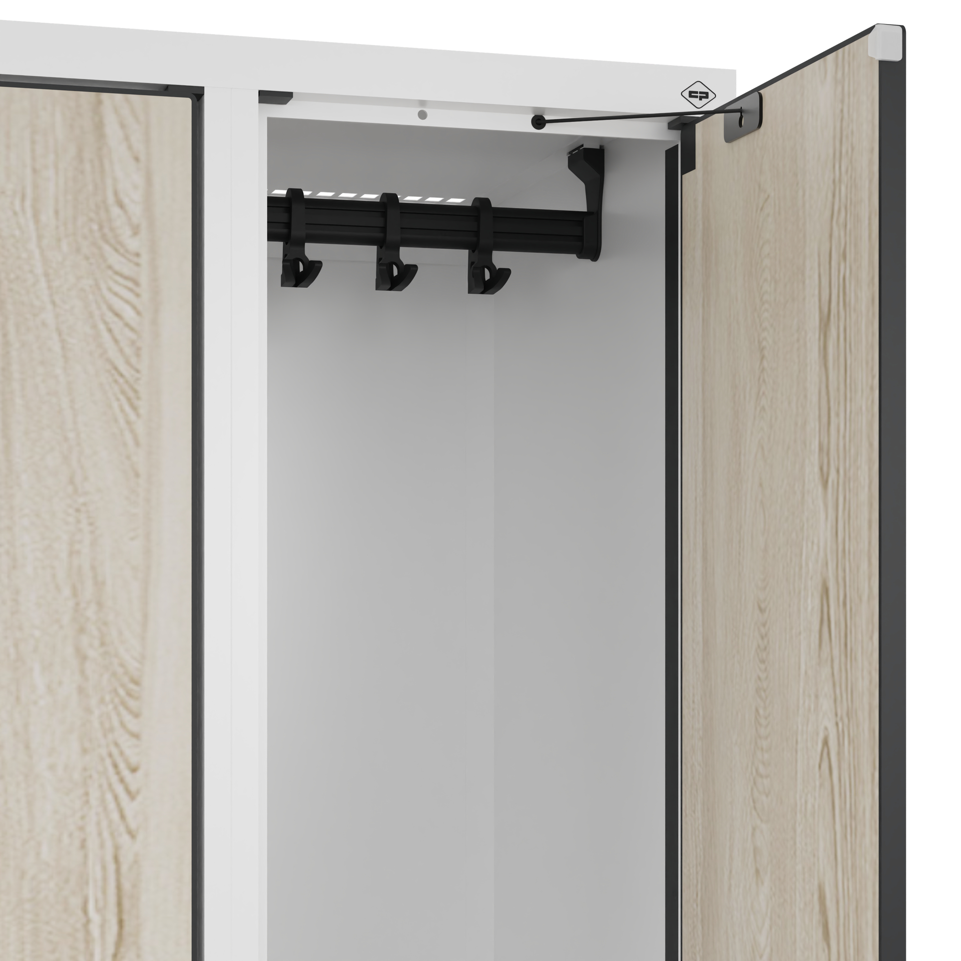 C+P Doppelst�ckiger Schulspind Evolo PLUS, 4 F�cher, 1530x600x500mm