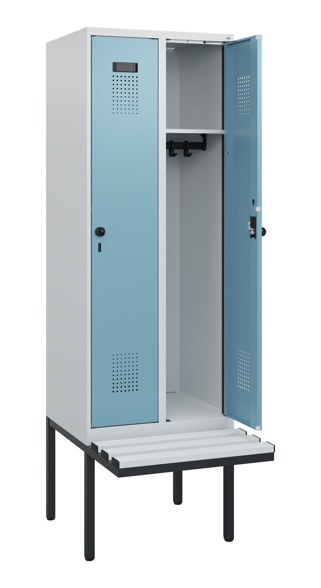 C+P Spind Evolo PLUS, Bank, 2 Abteile, 1950x600x81