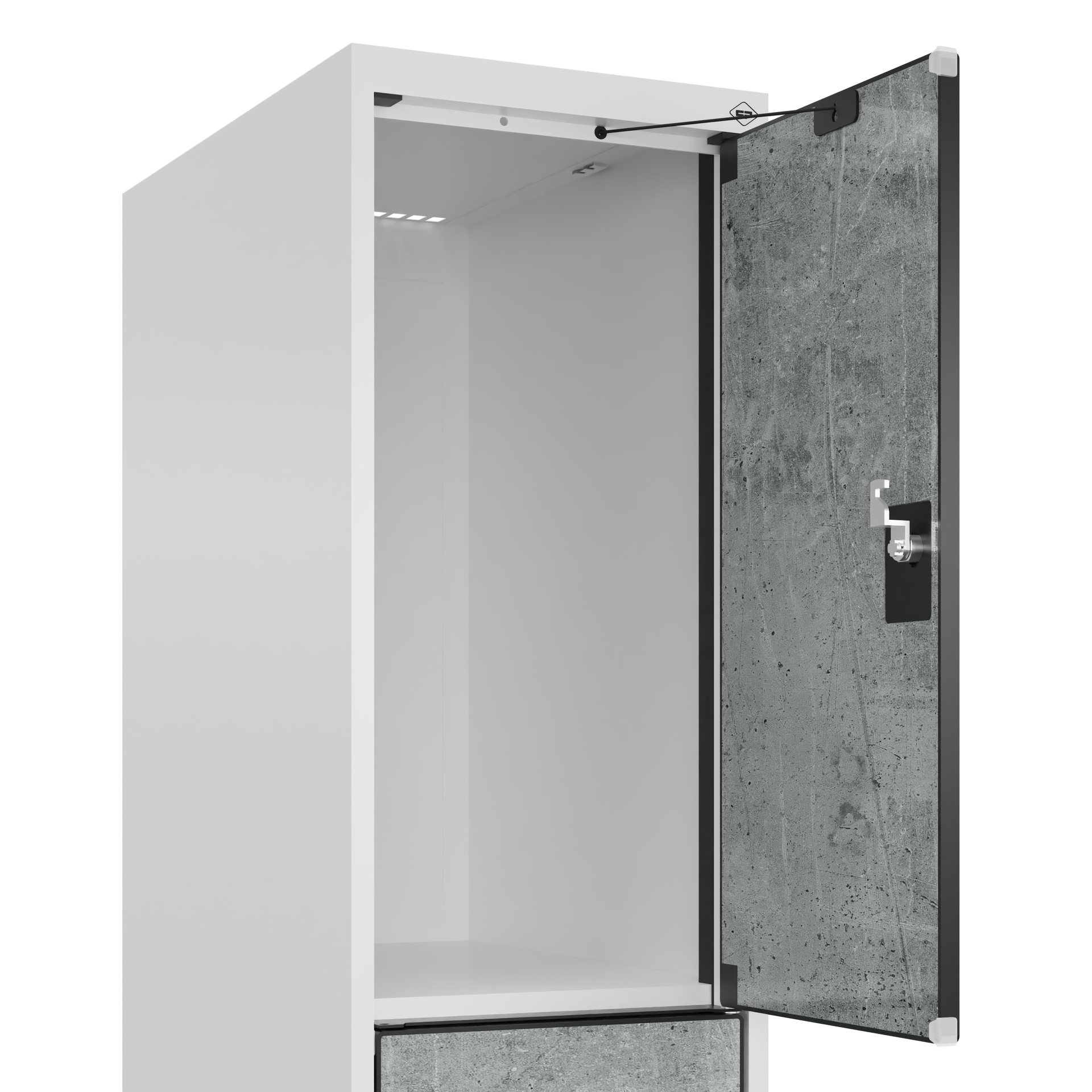 C+P Schlie�fachschrank Evolo PLUS, F��e, 3 F�cher, 1950x300x500mm