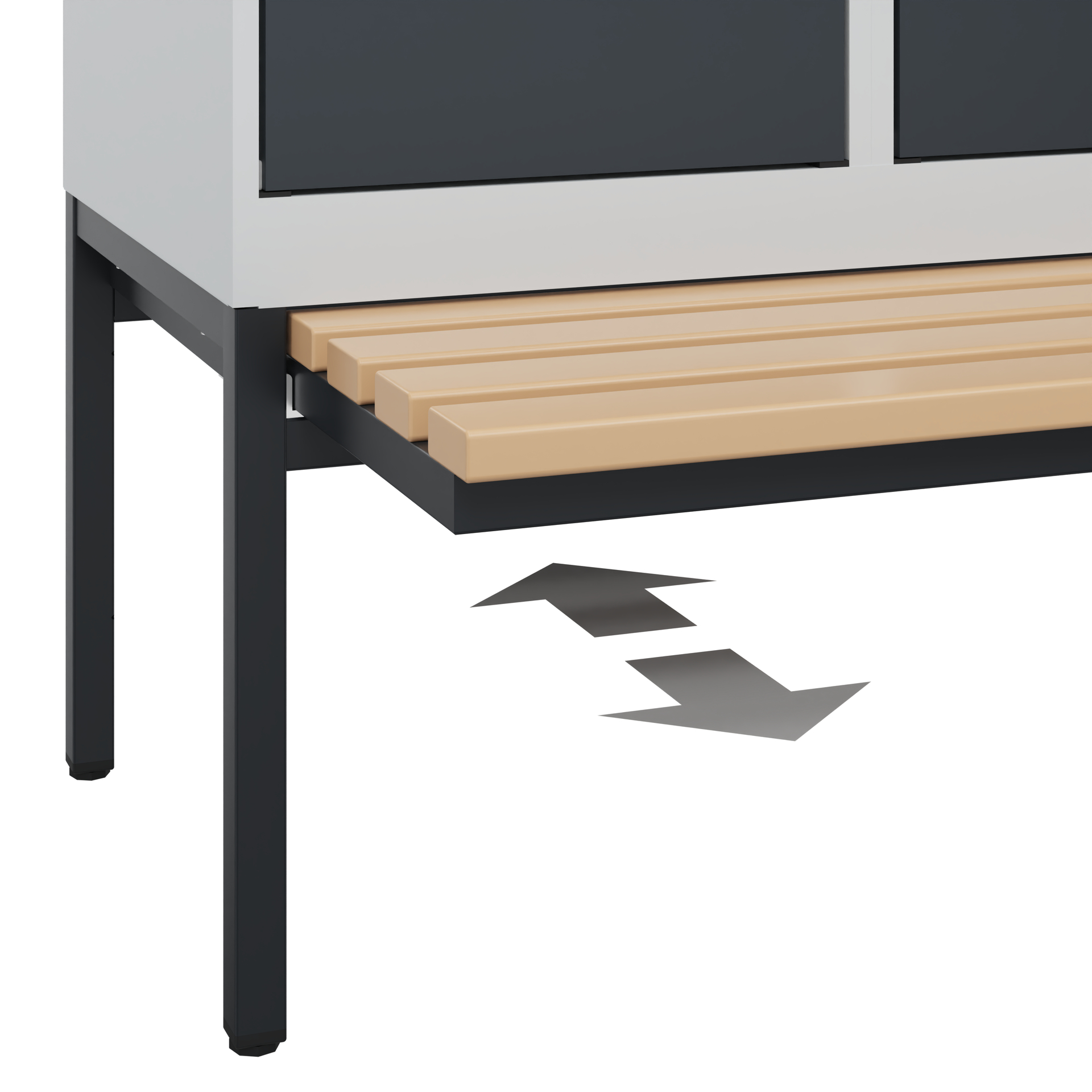 C+P Spind Evolo PLUS, Bank, 1 Abteil, 2120x400x815mm