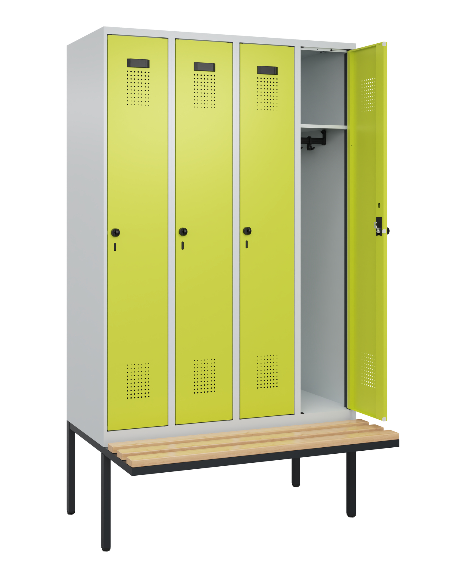 C+P Spind Evolo PLUS, Bank, 4 Abteile, 2120x1200x8