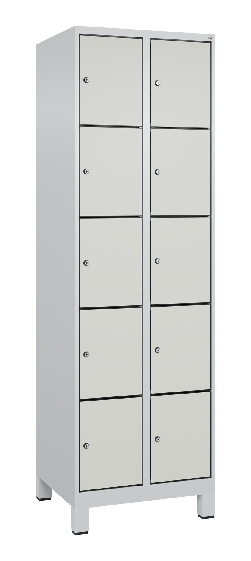 C+P Schlie�fachschrank Evolo PLUS, F��e, 10 F�cher, 1950x600x500mm