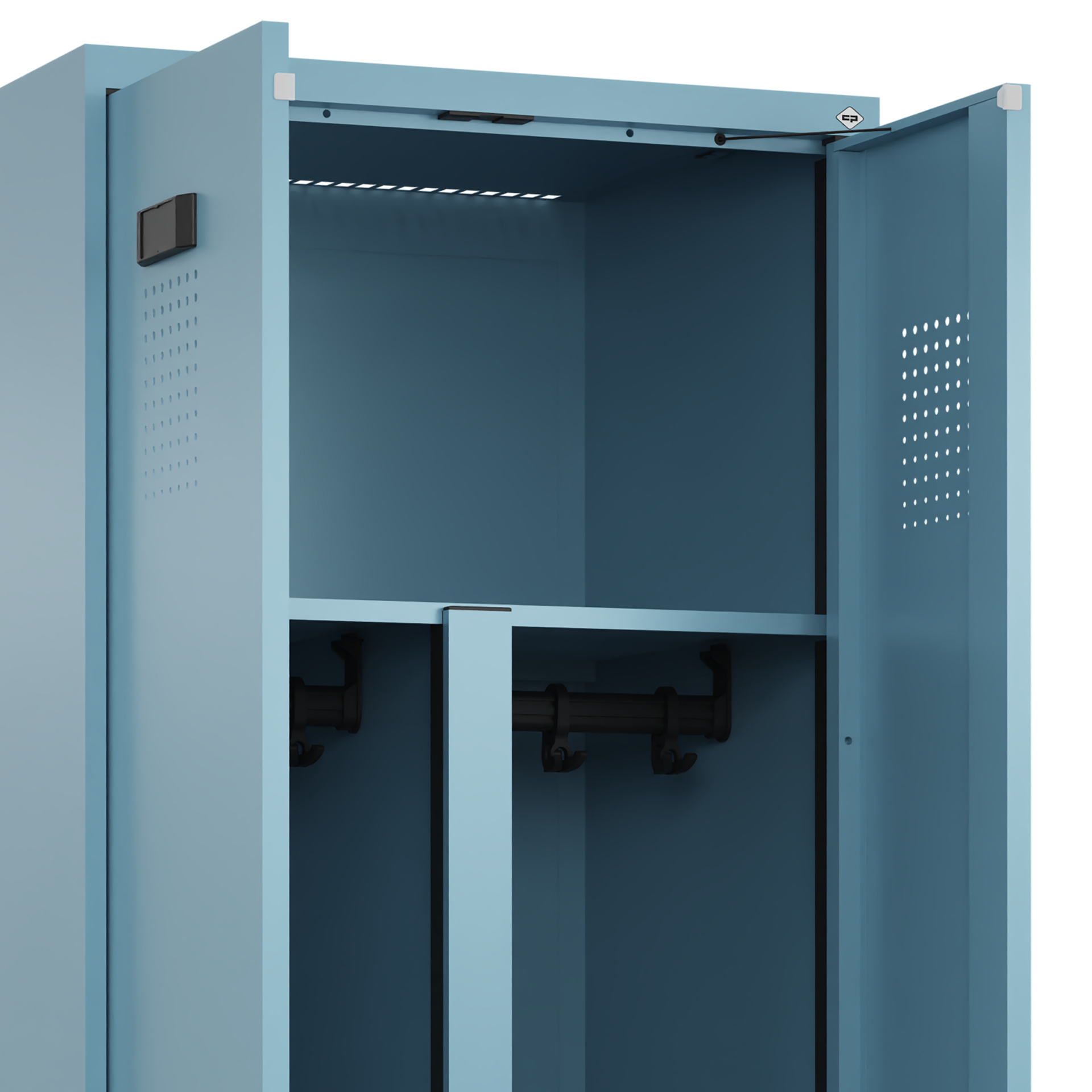 C+P PSA Doppel-Spind Evolo PLUS, Gestell, 2 Abteil