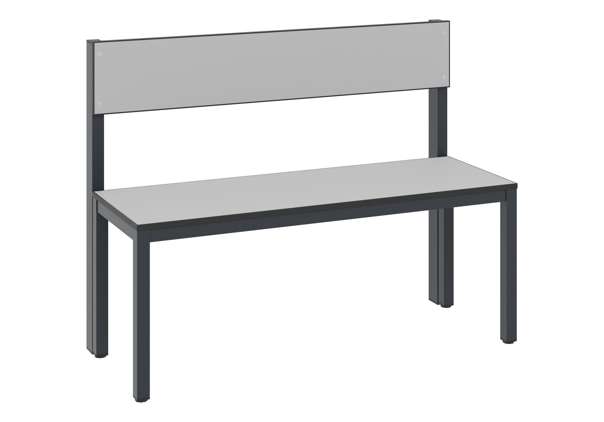 C+P Sitzbank mit Rückenlehne, Basic Plus, H796xB10