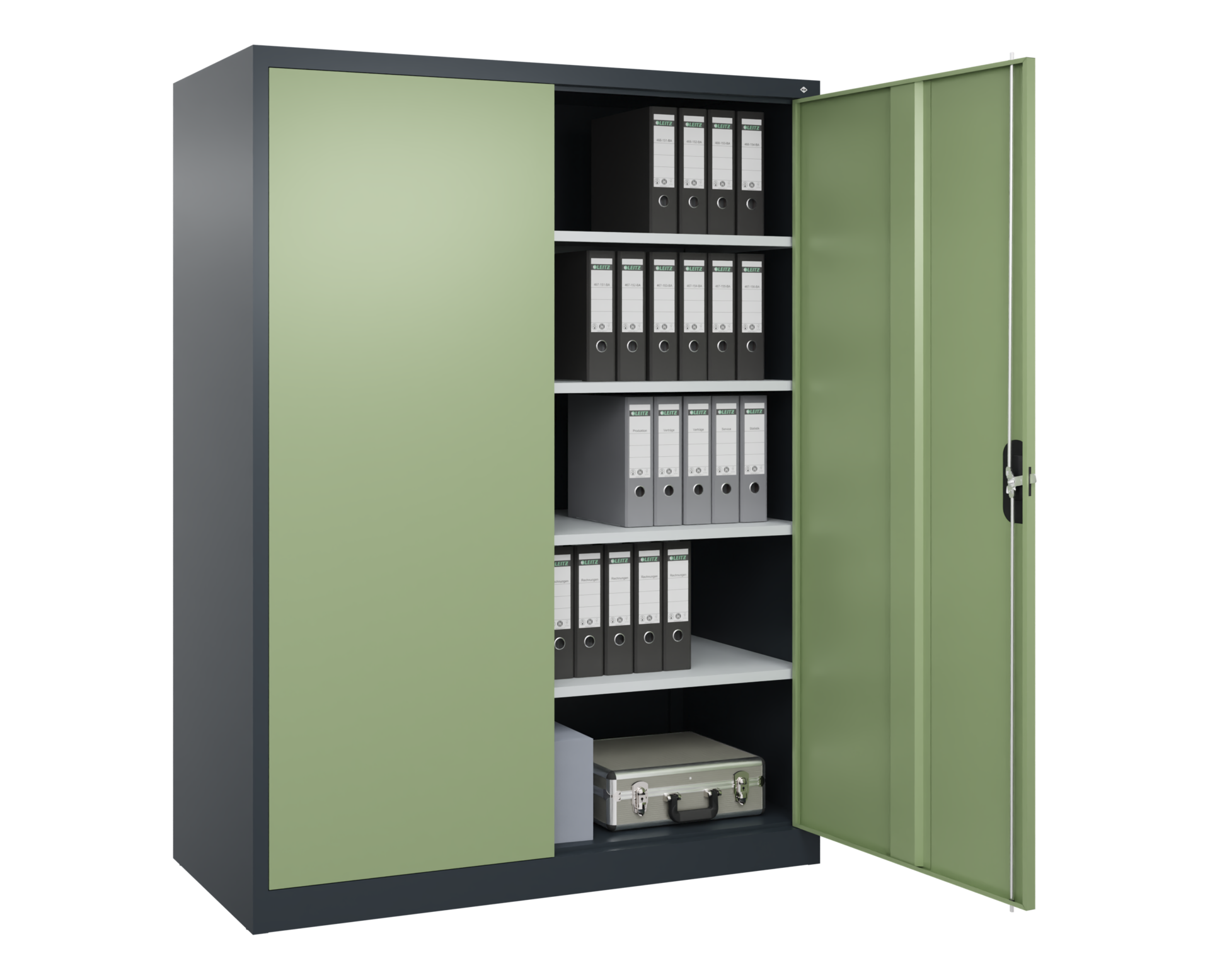 C+P Büroschrank, Acurado, 1950x1500x600mm, 7016/6021