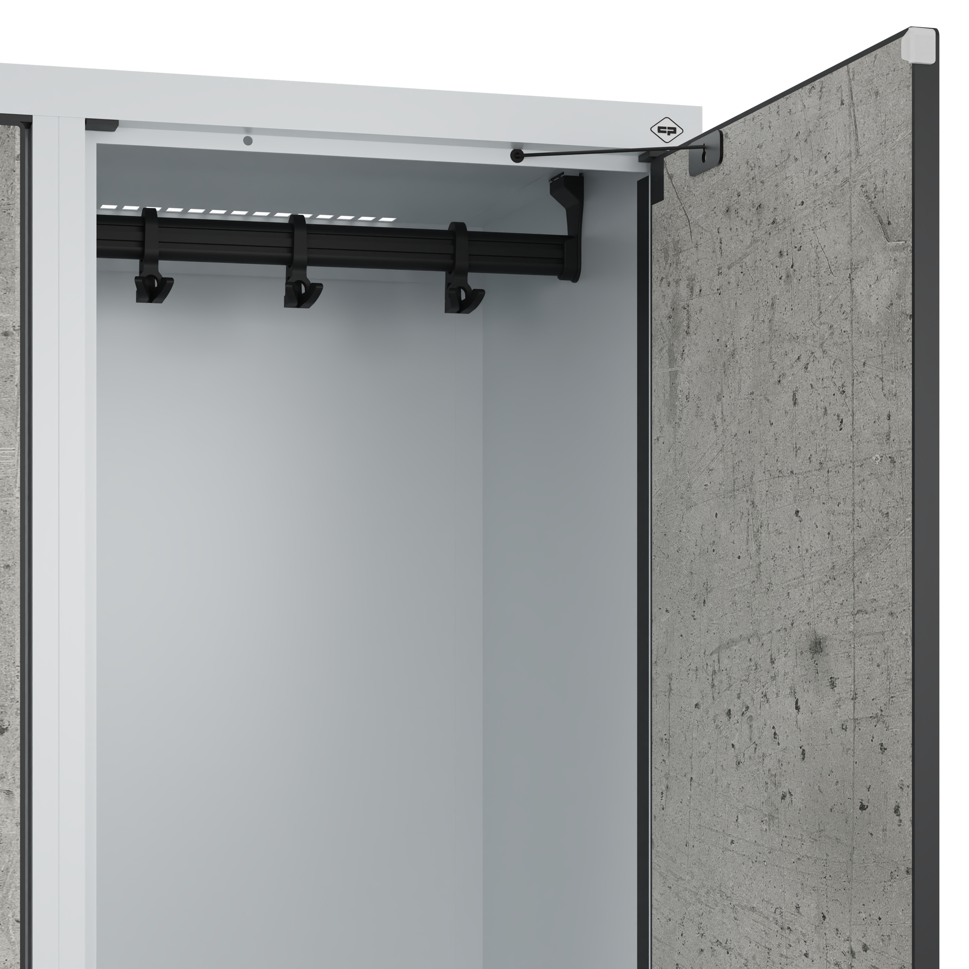 C+P Doppelst�ckiger Spind Evolo PLUS, 2 F�cher, 2120x400x500mm