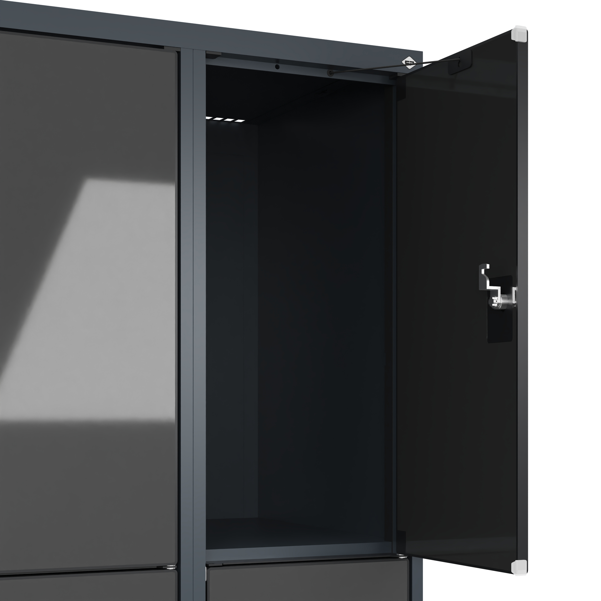 C+P Schlie�fachschrank Evolo PLUS, Sockel, 12 F�cher, 1950x1200x500mm