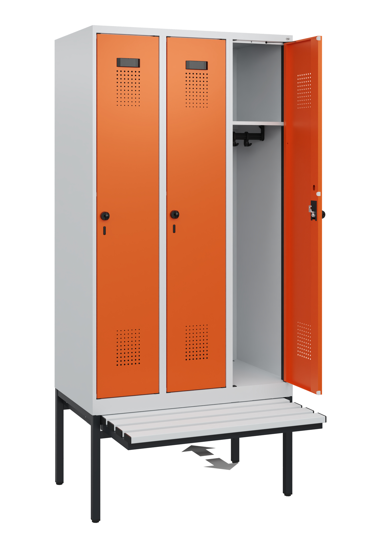 C+P Spind Evolo PLUS, Bank, 3 Abteile, 1950x900x815mm