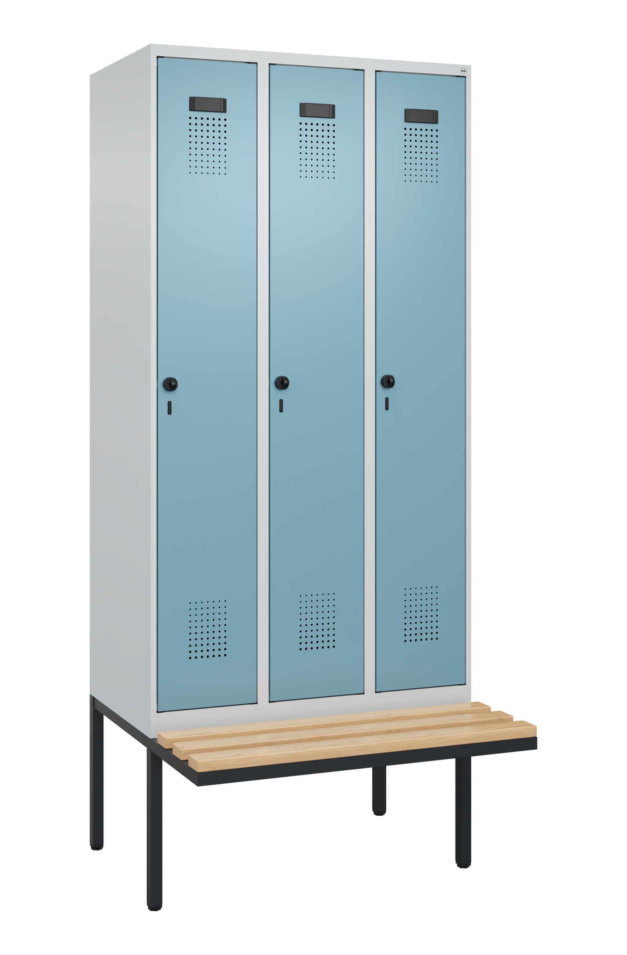 C+P Spind Evolo PLUS, Bank, 3 Abteile, 2120x900x81