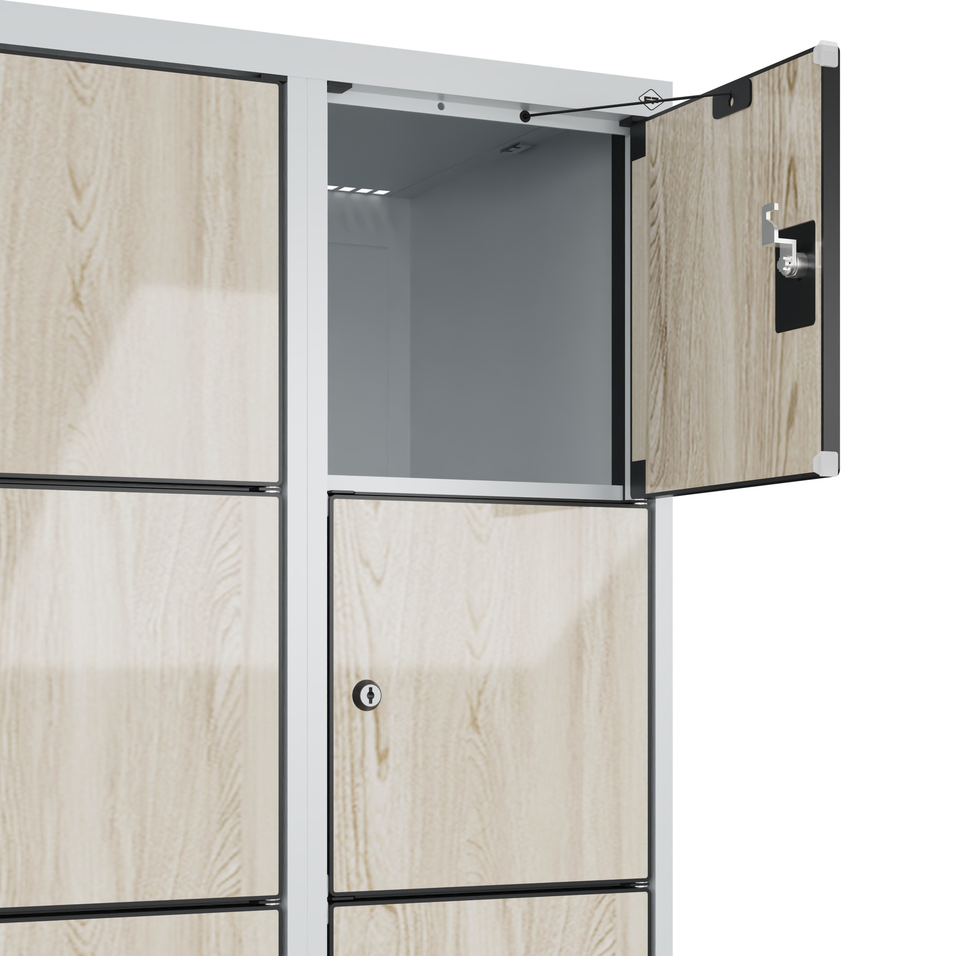 C+P Schlie�fachschrank Evolo PLUS, F��e, 24 F�cher, 1950x1200x500mm