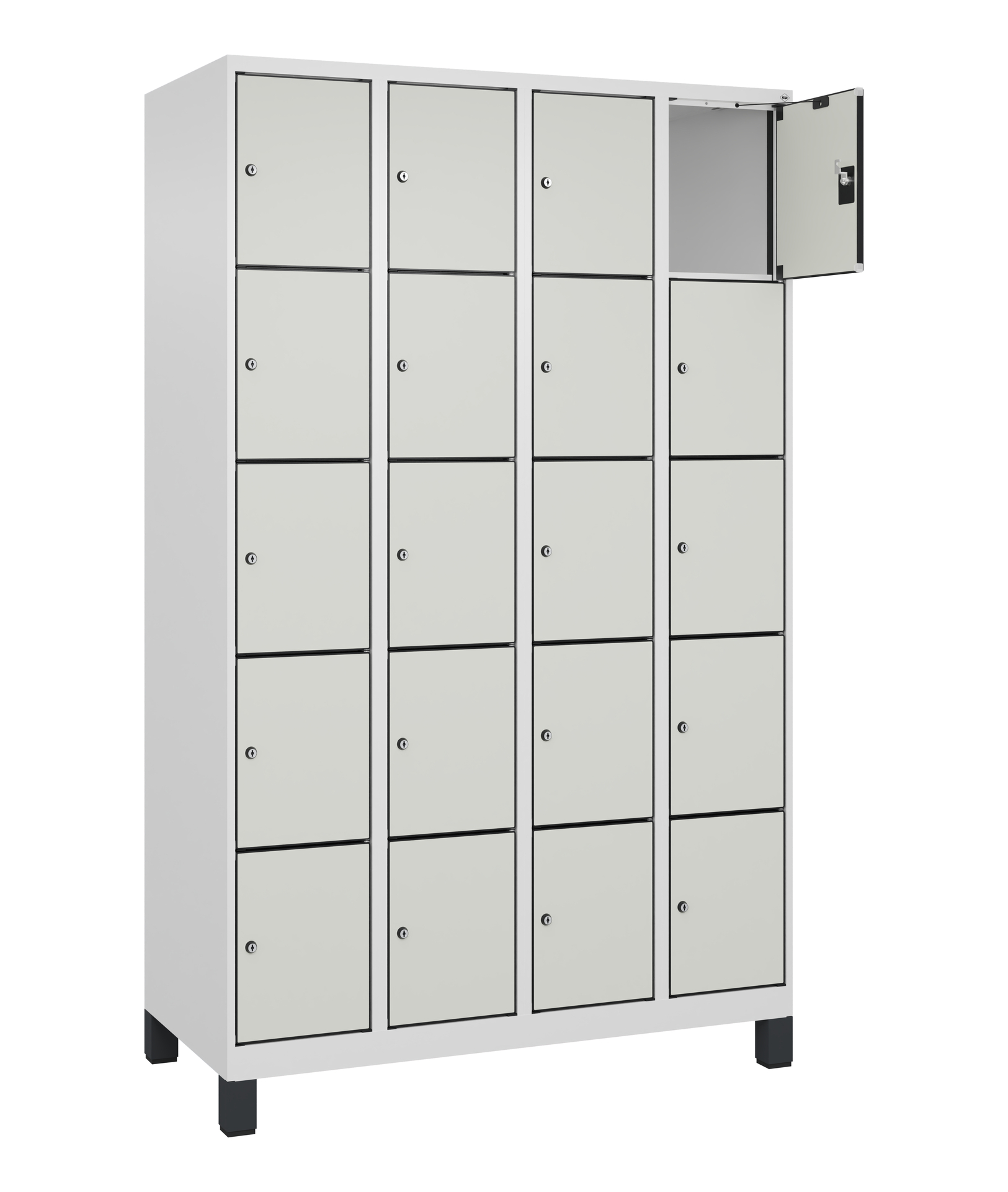 C+P Schlie�fachschrank Evolo PLUS, F��e, 20 F�cher, 1950x1200x500mm