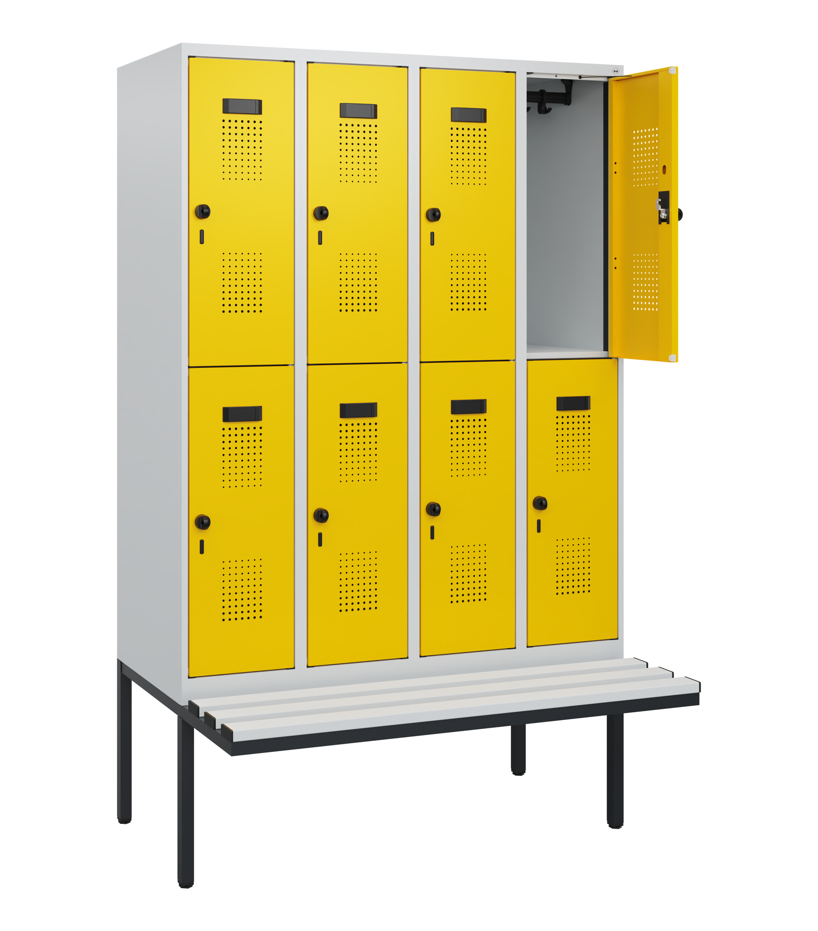 C+P Doppelstock-Spind Evolo PLUS, Bank, 8 Fächer, 