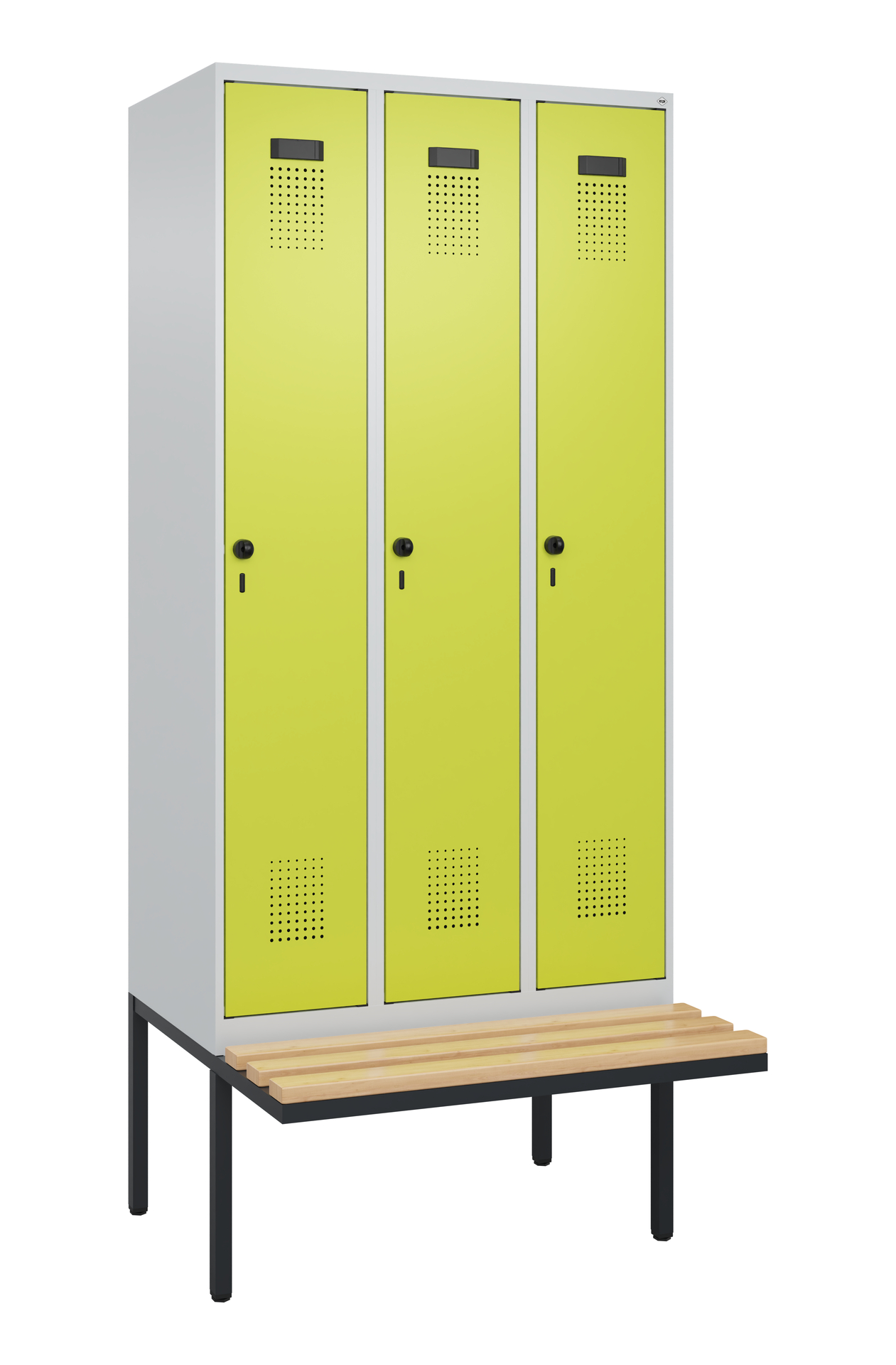 C+P Spind Evolo PLUS, Bank, 3 Abteile, 2120x900x81