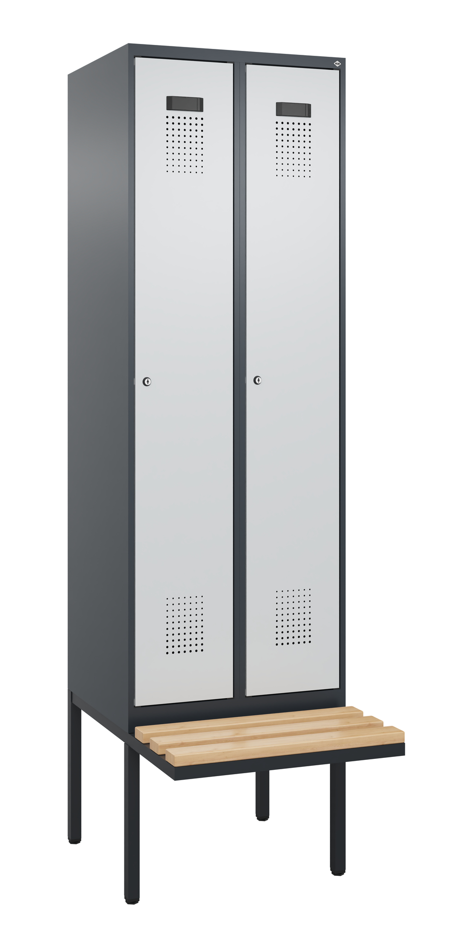 C+P Spind Evolo PLUS, Bank, 2 Abteil, 2120x600x815