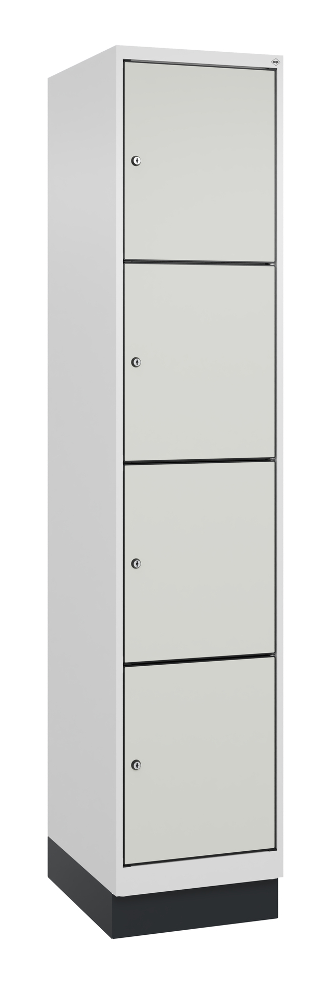 C+P Schlie�fachschrank Evolo PLUS, Sockel, 4 F�cher, 1950x400x500mm