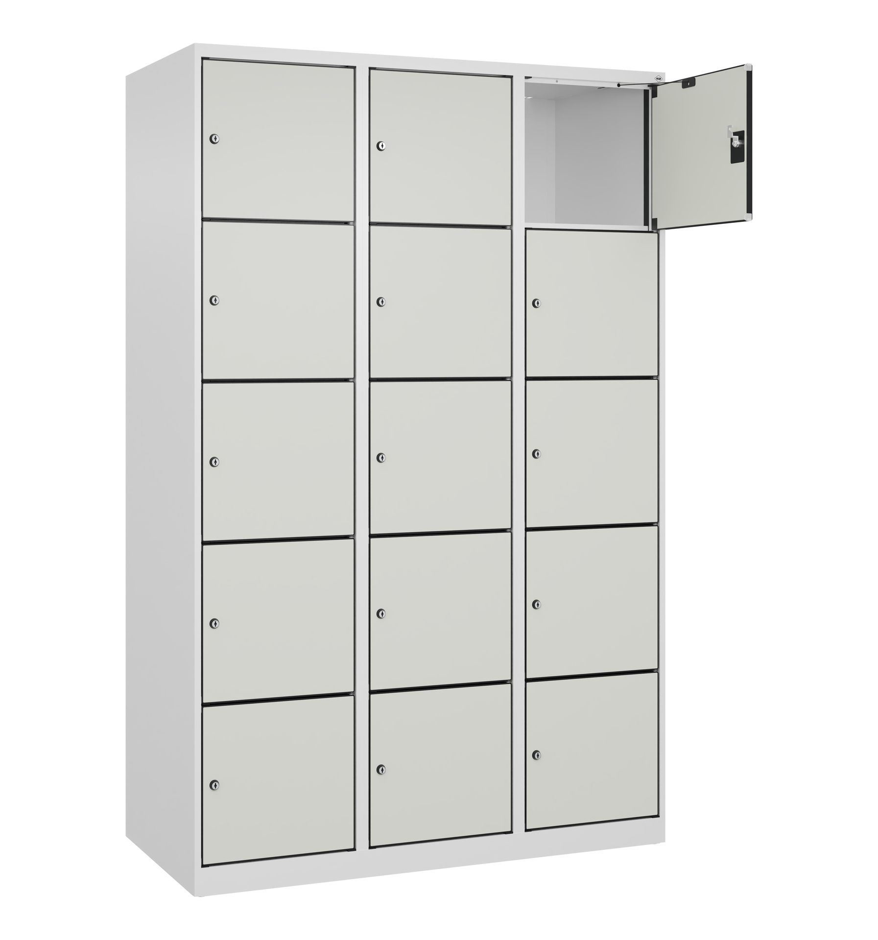 C+P Schlie�fachschrank Evolo PLUS, 15 F�cher, 1850x1200x500mm
