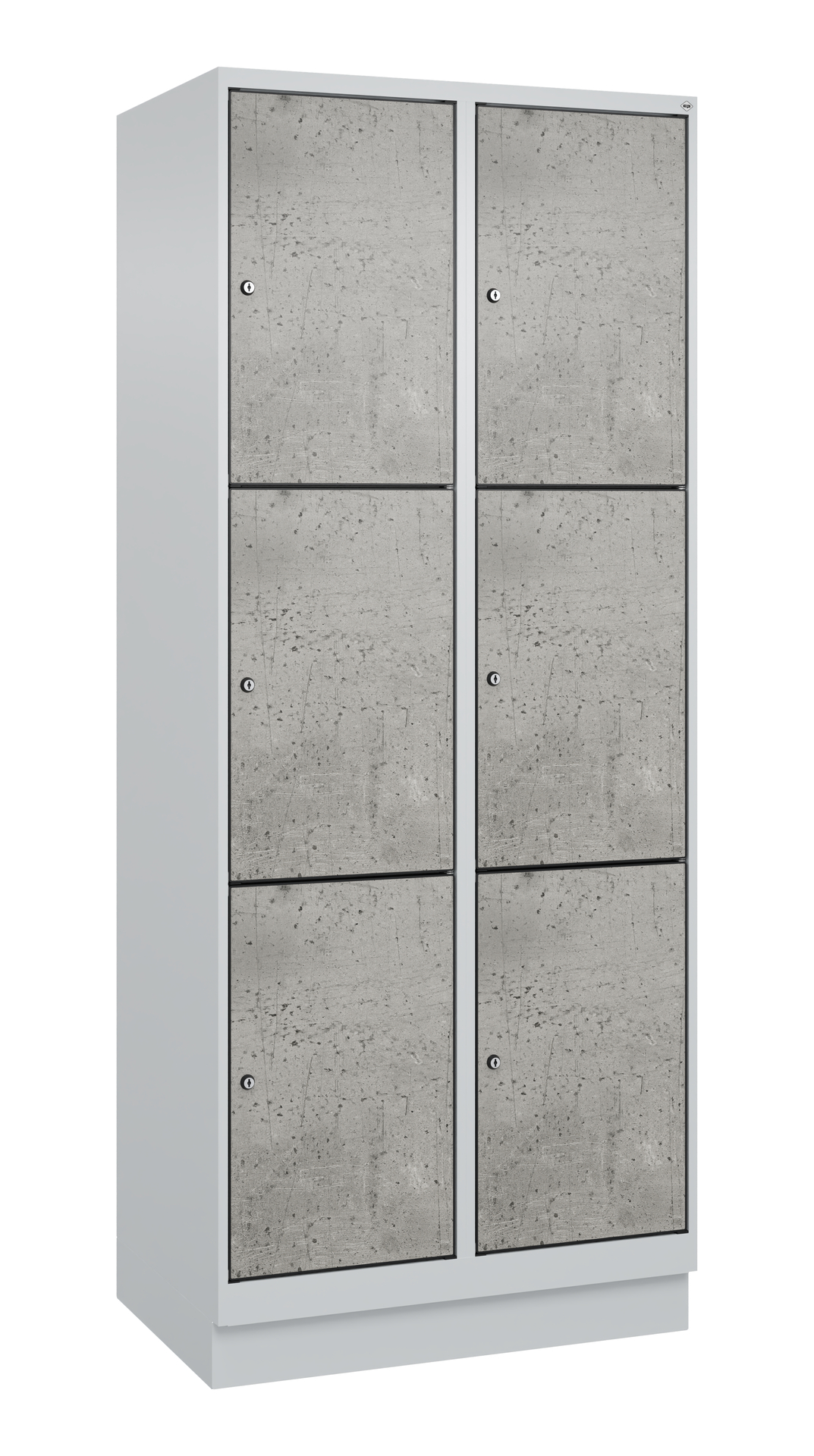 C+P Schlie�fachschrank Evolo PLUS, Sockel, 6 F�cher, 1950x800x500mm