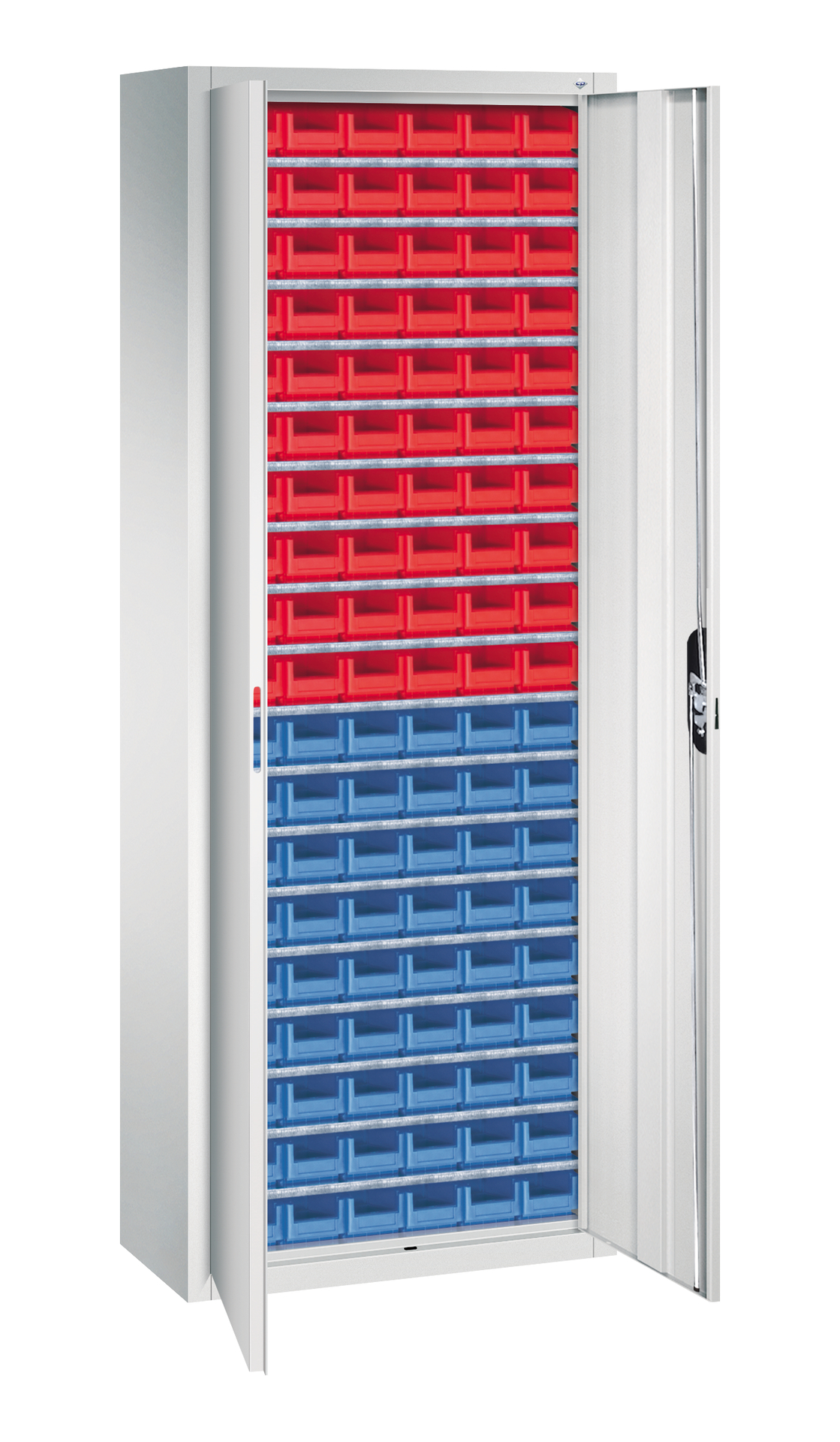 C+P Magazinschrank Serie 13, 1980x700x300mm, 7035/7035