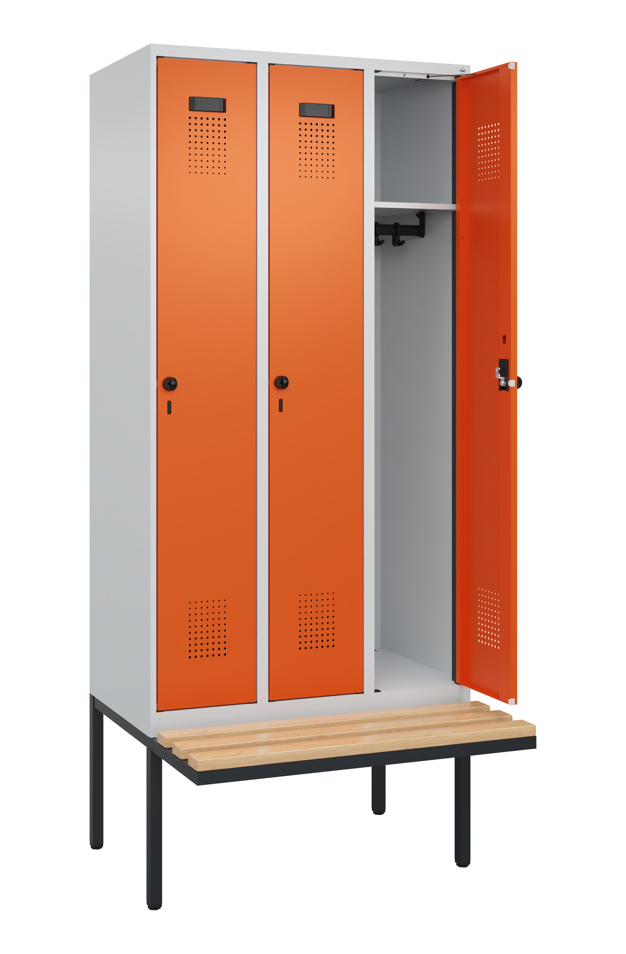 C+P Spind Evolo PLUS, Bank, 3 Abteile, 2120x900x81