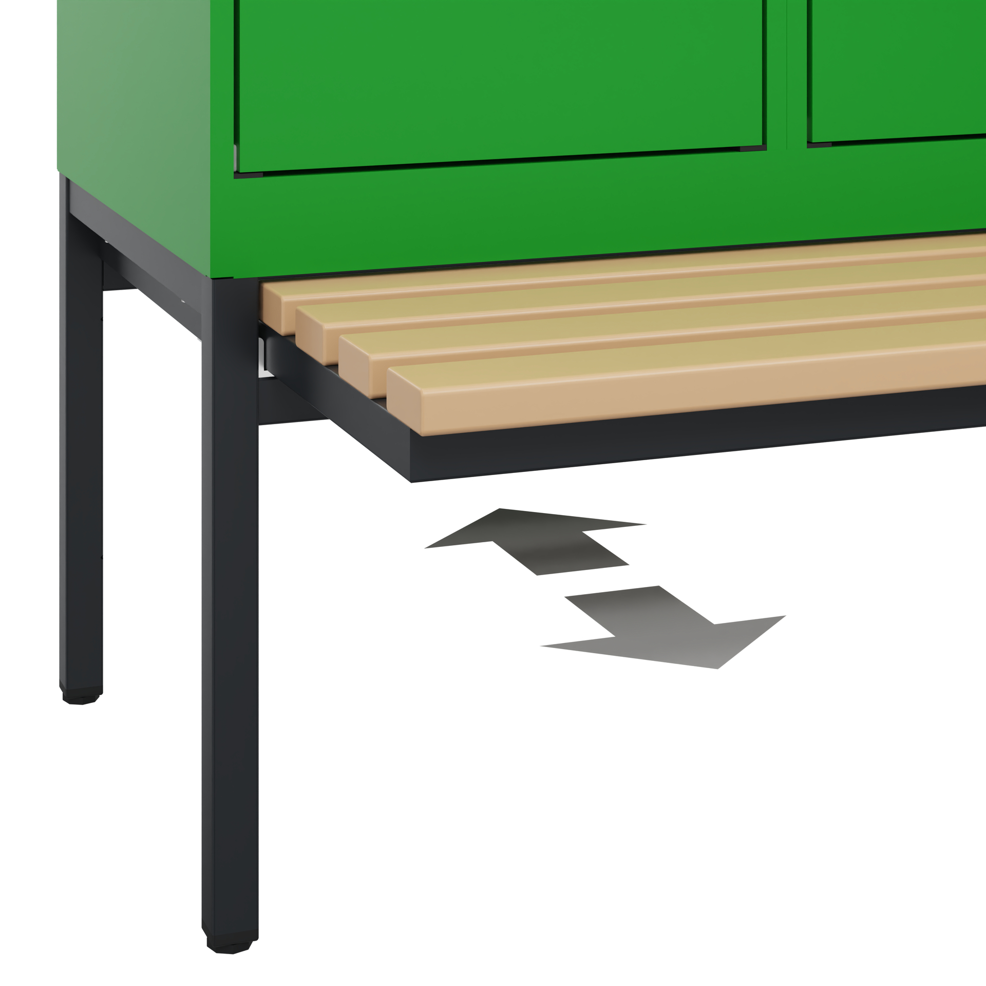 C+P Spind Evolo PLUS, Bank, 1 Abteil, 2120x400x815mm
